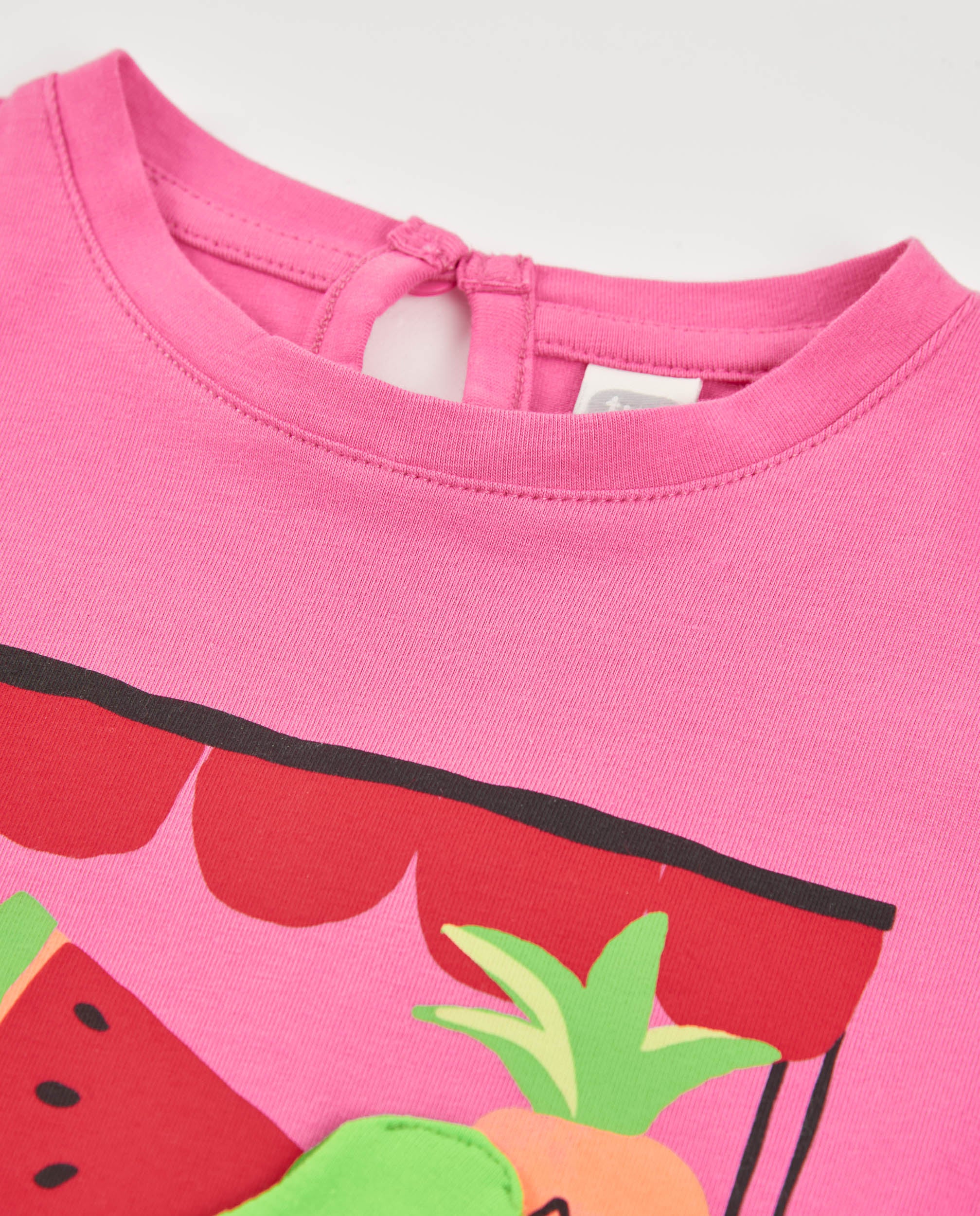 TucTuc Magliette T-Shirt Bambina Rosa Cotone Frutta