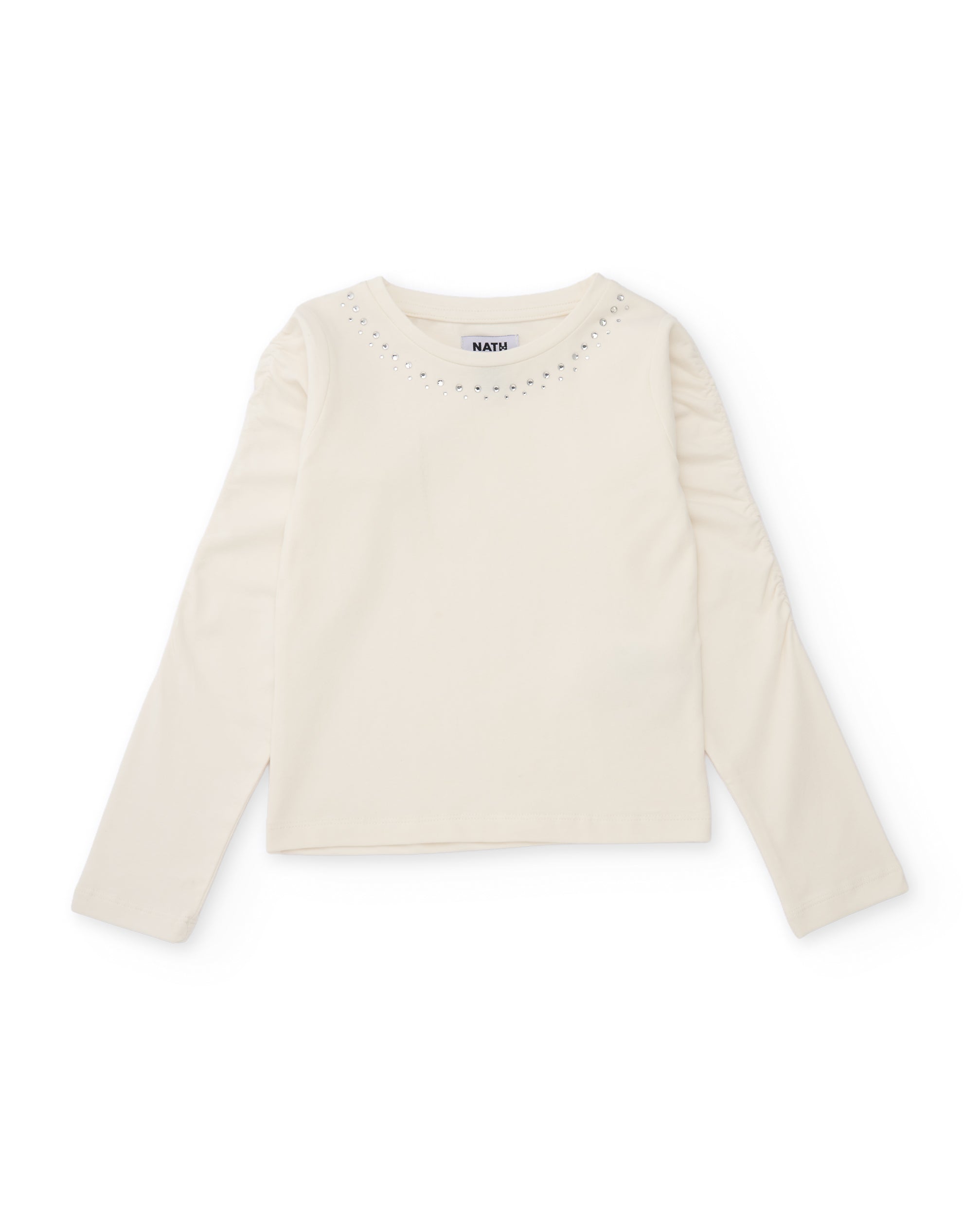 TucTuc Magliette maglia bambina bianco scollo brillanti