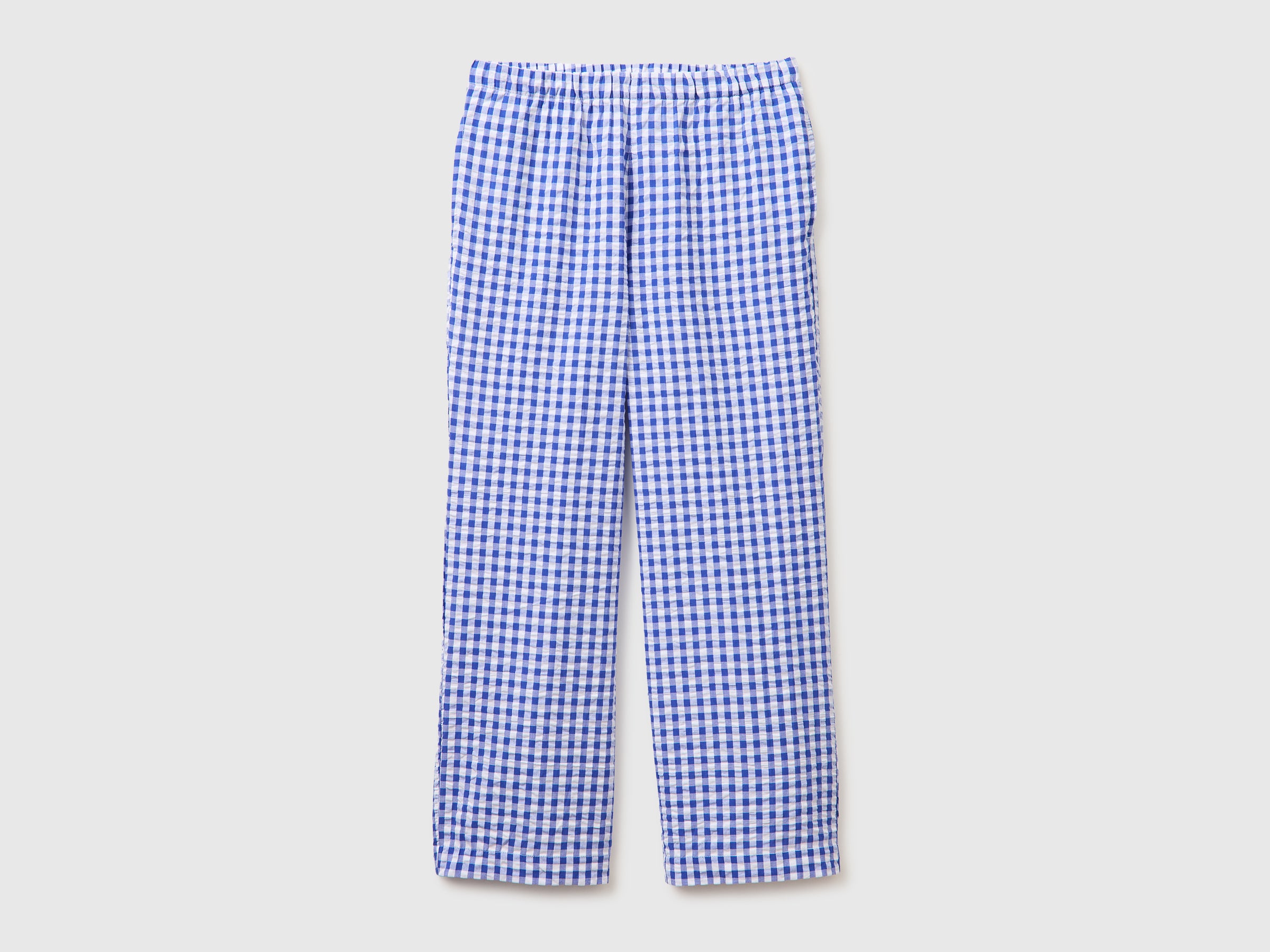 Benetton Trousers 47OL3F00N_901 pantaloni vichy cotone