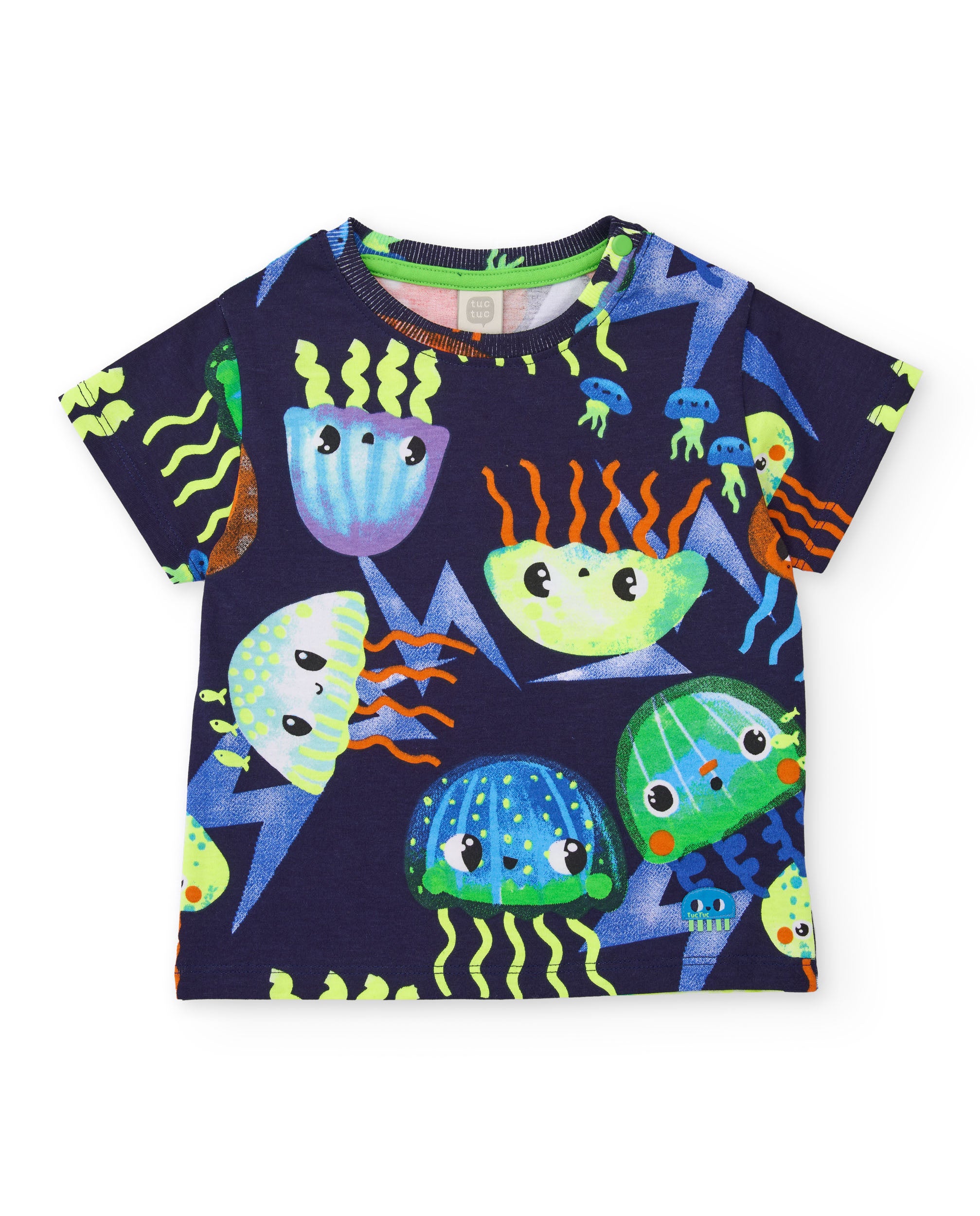TucTuc Completi Maglia Meduse Navy Shorts Verde Bimbo