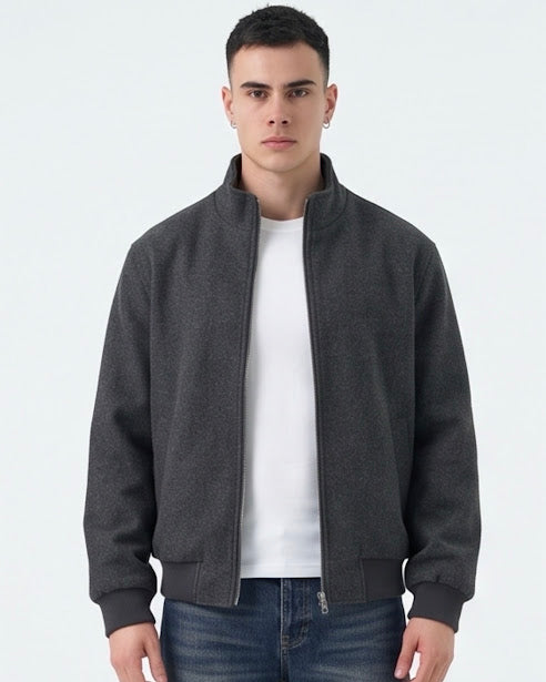Sottosopra ANGA7769 Giubbino Uomo Collo Coreana Nero