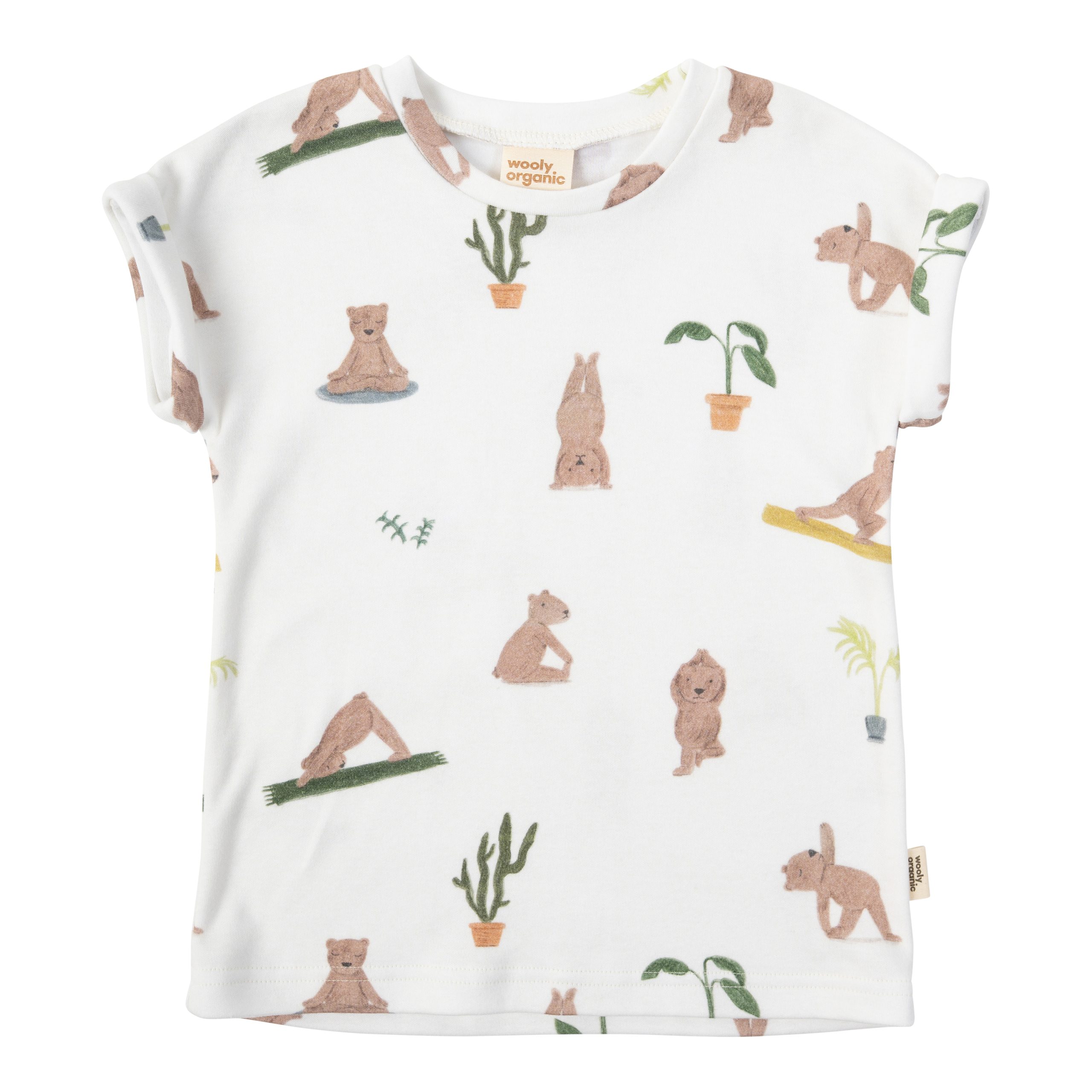 Woolly Organic T-Shirt SS26 maglietta bambino cotone Blueberry Breeze