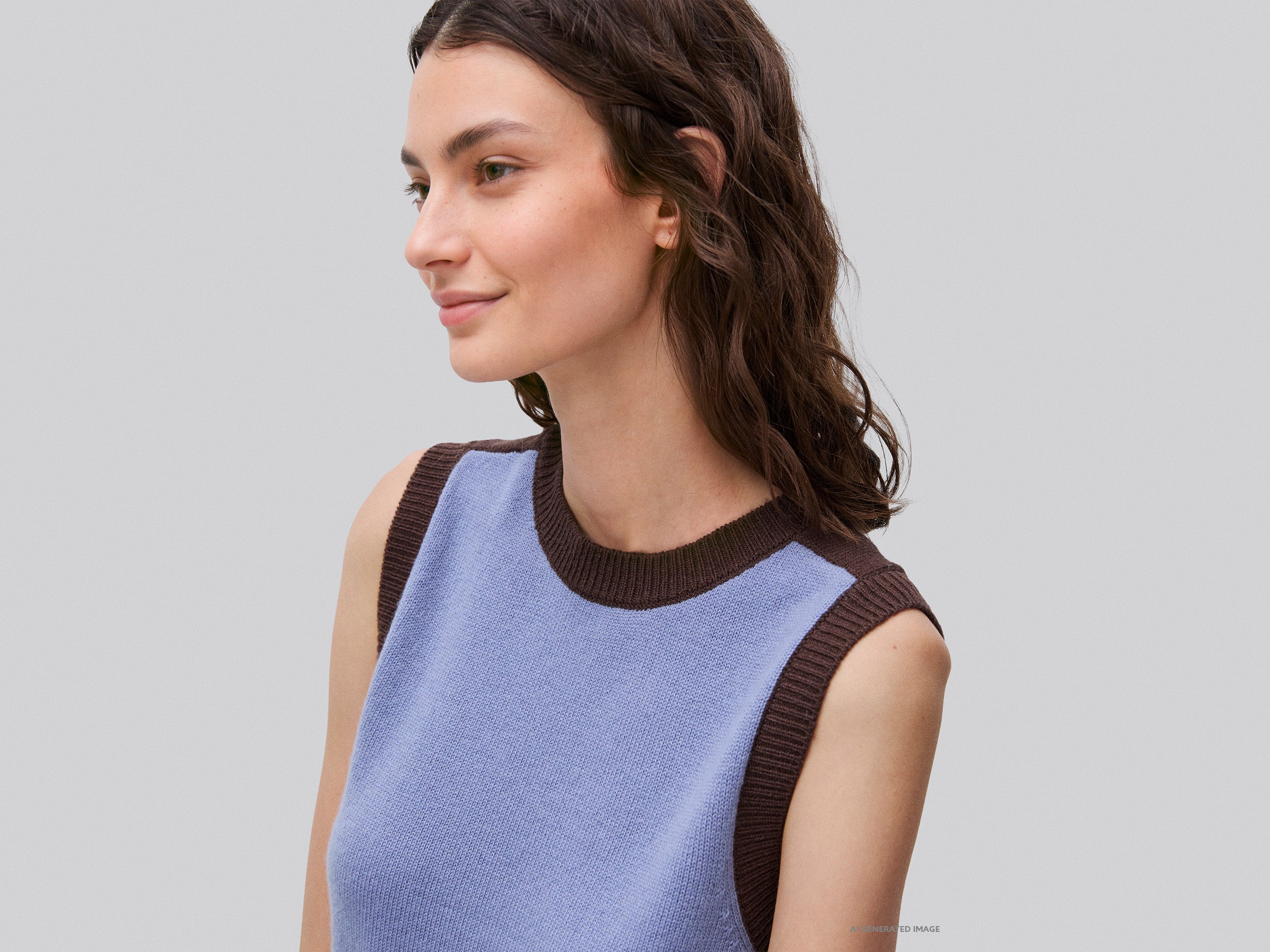 United Colors of Benetton Gilet Lana Color Block Girocollo L