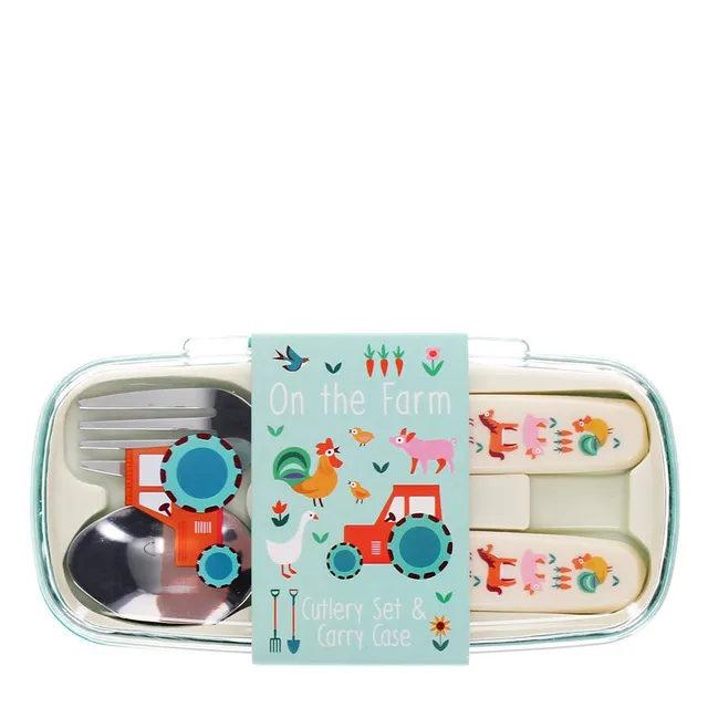 Rex London Set Posate Fattoria con Custodia 13,5 cm Bambino