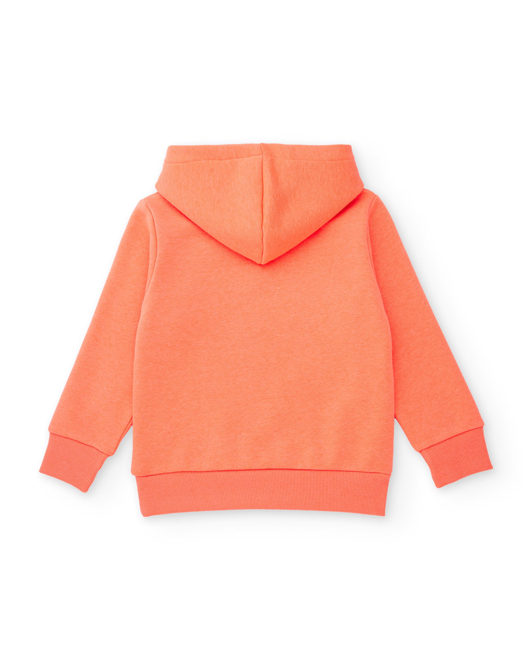 TucTuc Felpa Bambino Arancione Cappuccio Cotone
