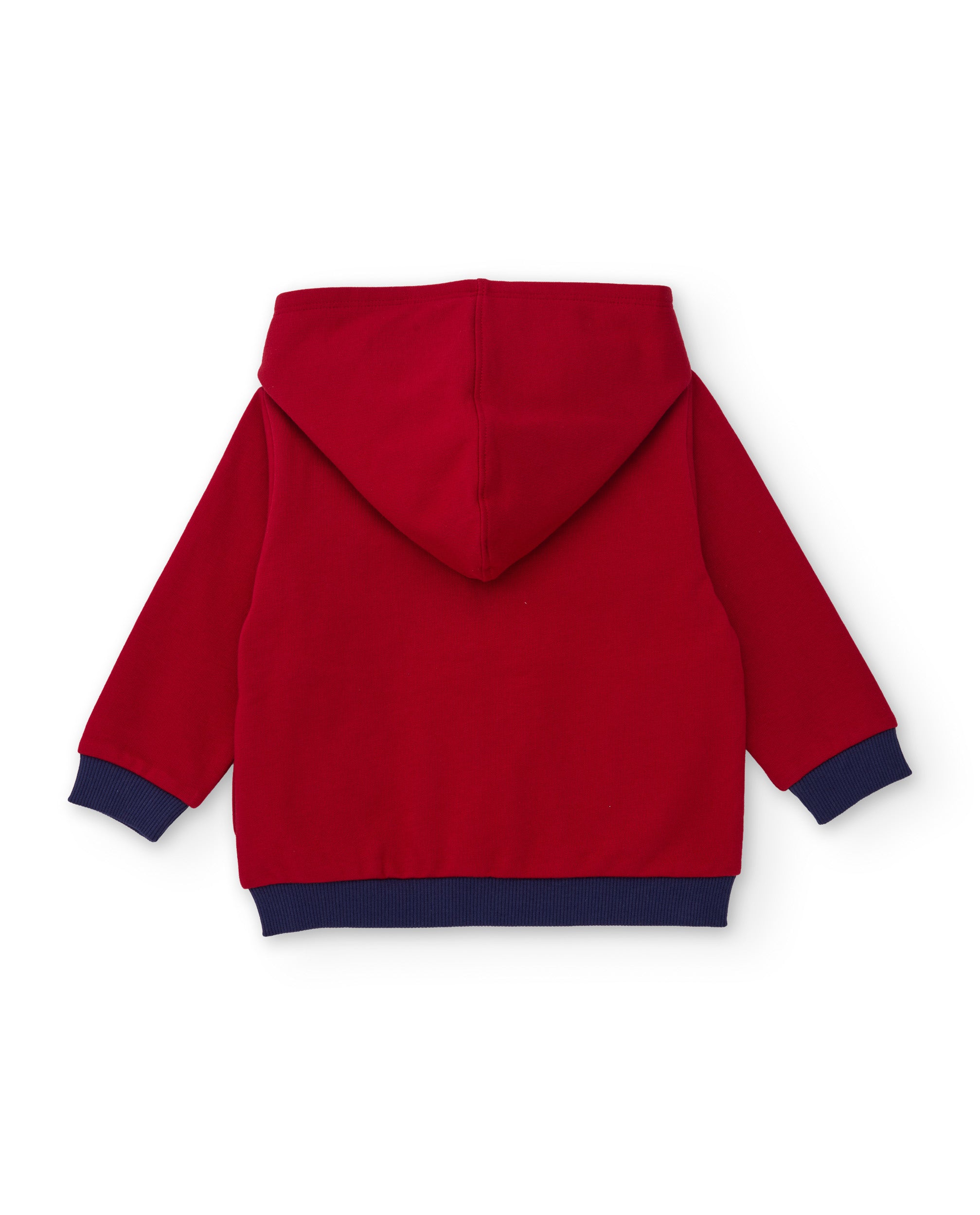 TucTuc Felpe felpa bambino rosso cappuccio con zip auto