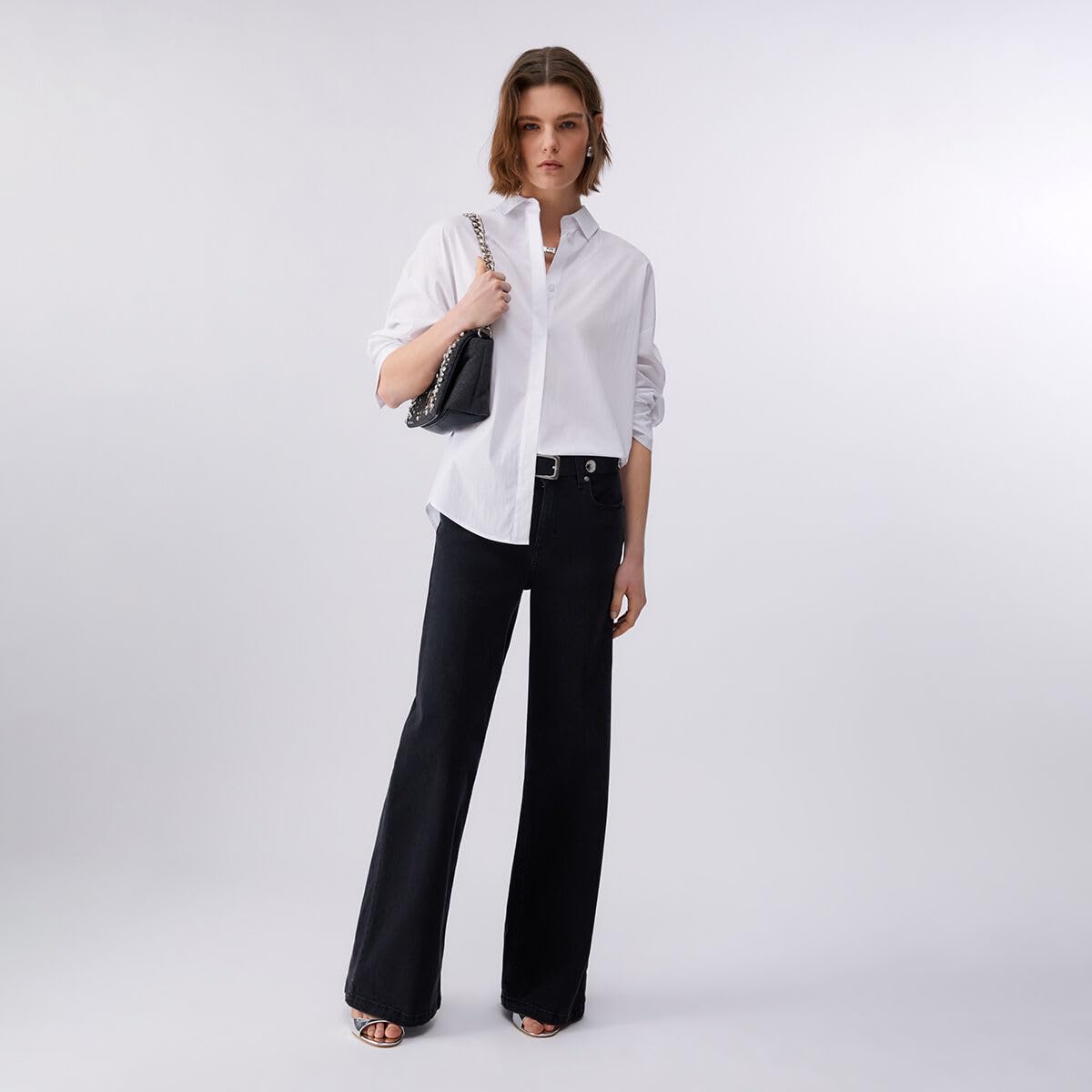 Liu Jo Baby Jeans Flare Pantaloni Beige Taglia 24