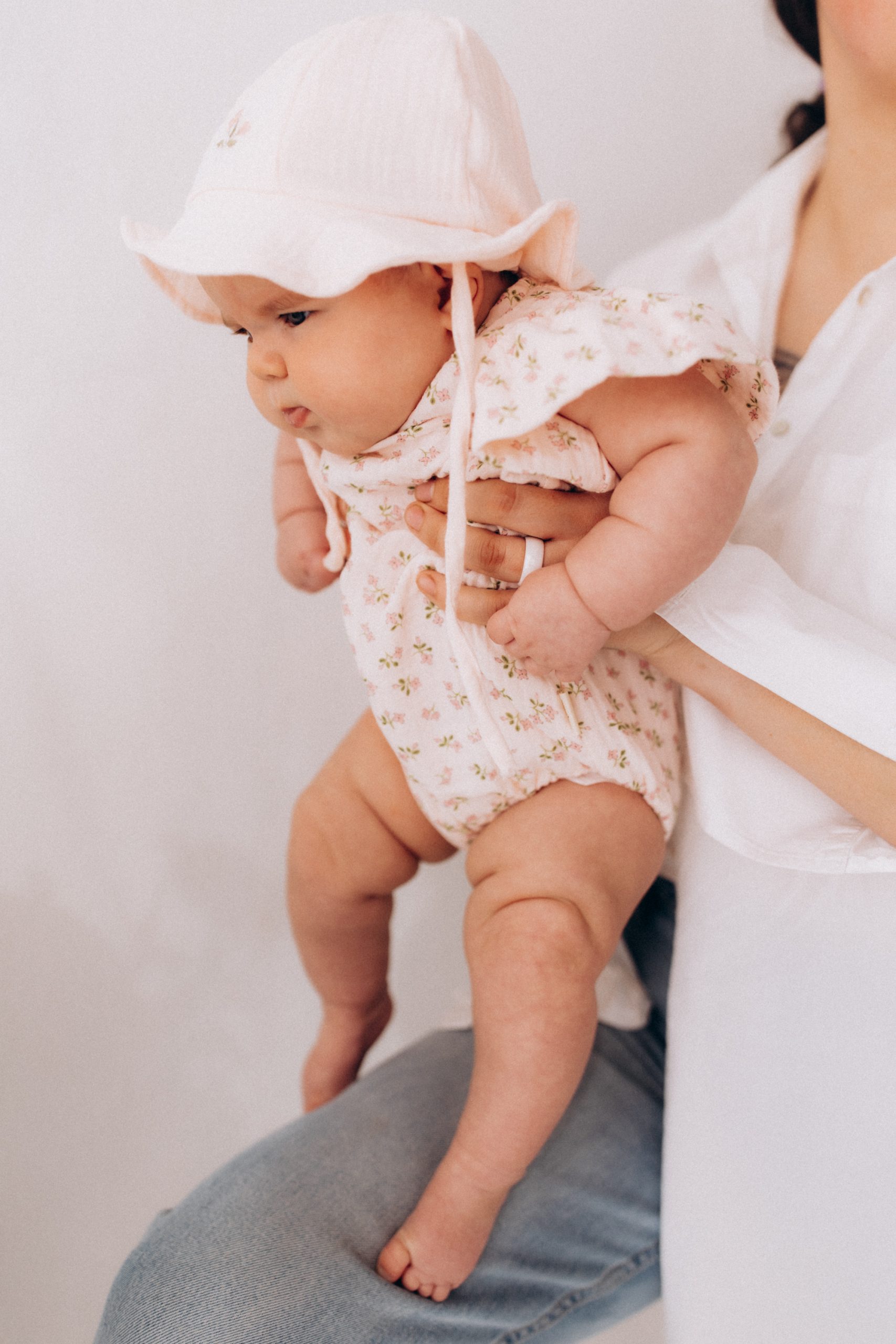 Woolly Organic Romper Wings pagliaccetto mussola margherite