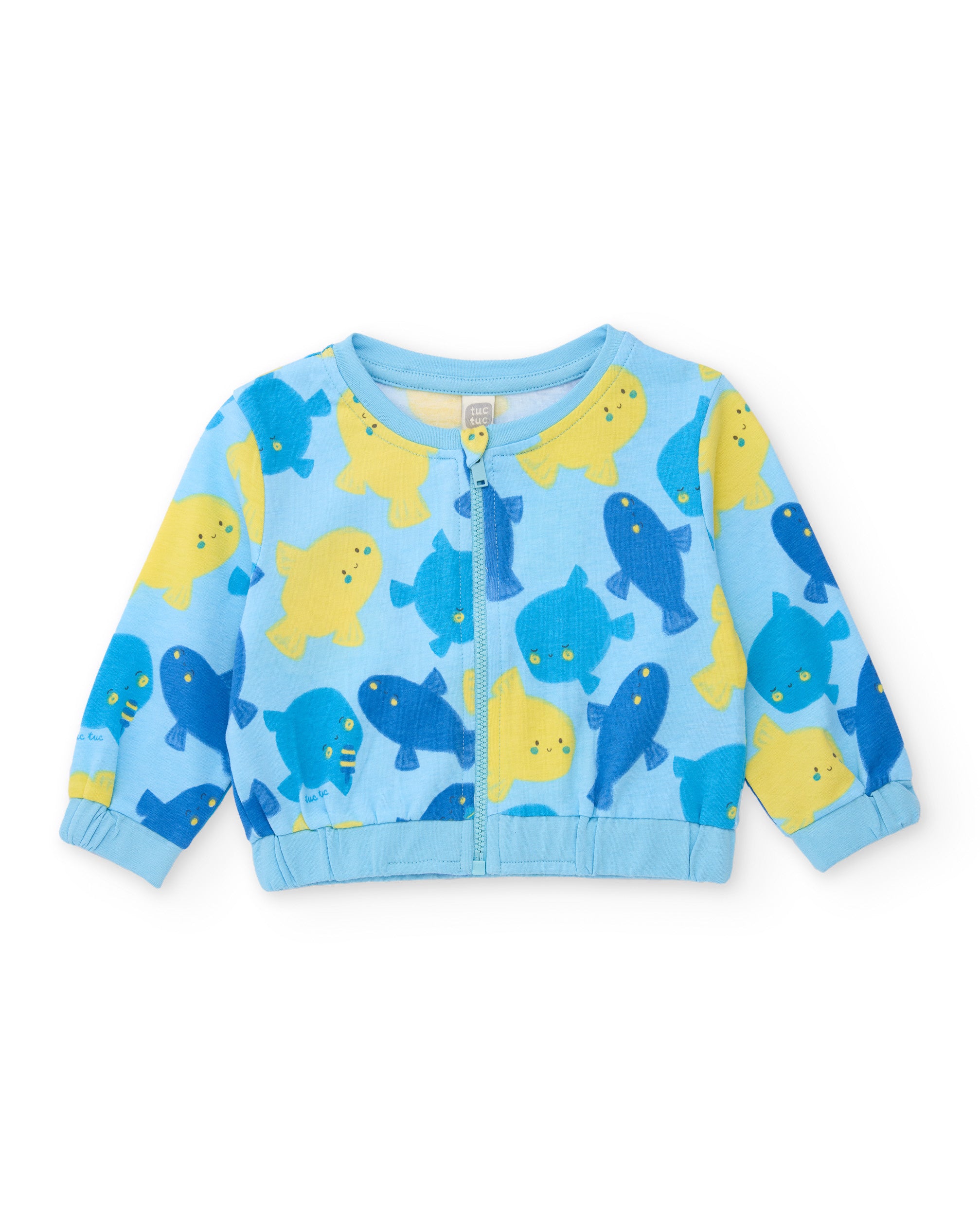 TucTuc Completi tre pezzi neonato blu pesci 3 pezzi