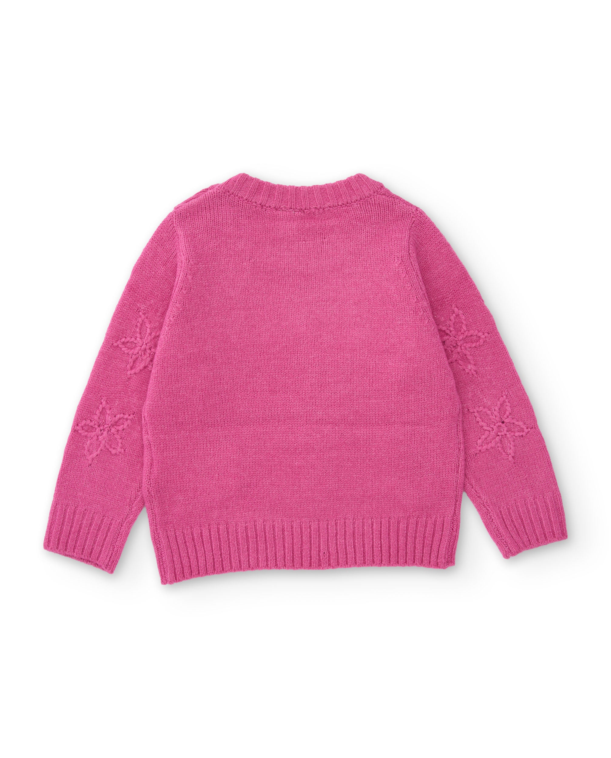 TucTuc Maglioni maglione bambina rosa floreale bottoni