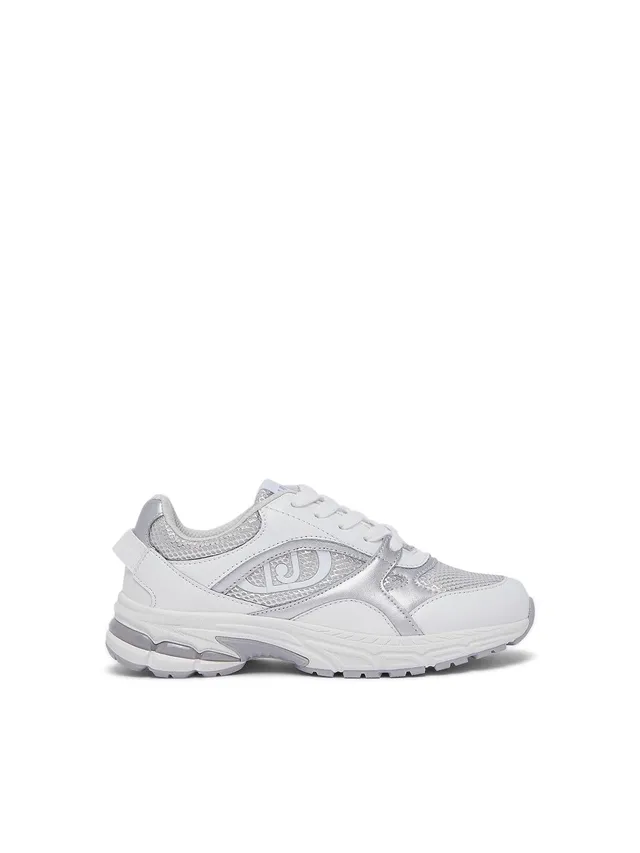 Liu Jo Scarpe Sneakers Mesh Metallizzato Bianco