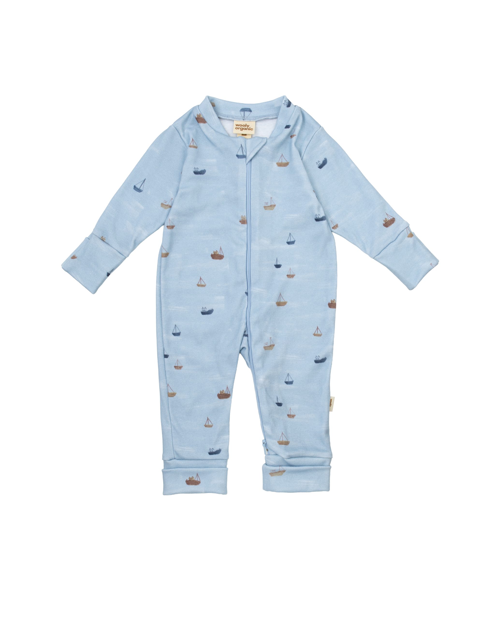 Woolly Organic Sleepsuit Zipper SS27 tutina notte cotone bio