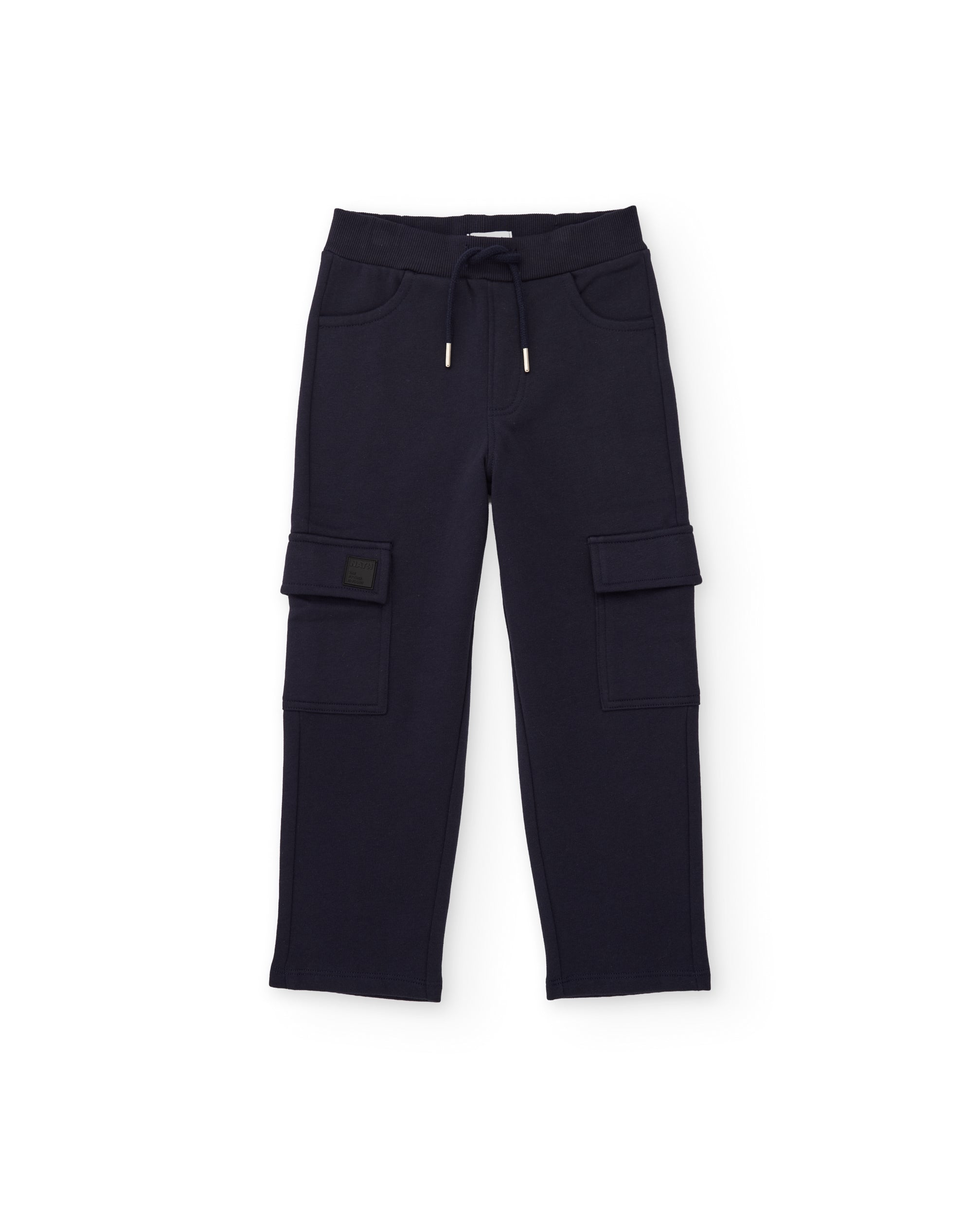 TucTuc Pantaloni Felpa bambino blu navy cargo tasche