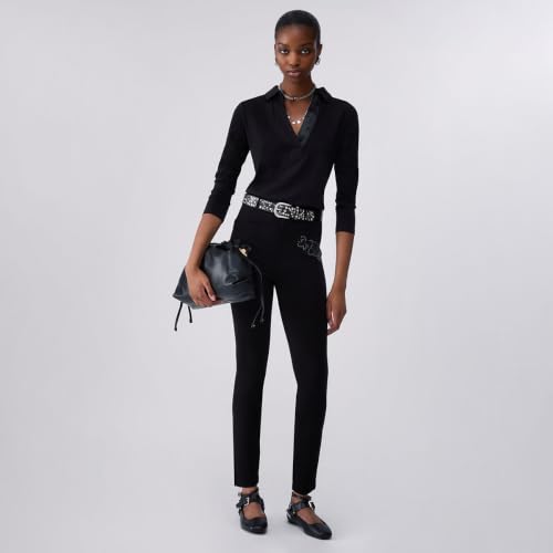 Liu Jo Pantaloni Skinny pantaloni taglia L ricamo gioiello
