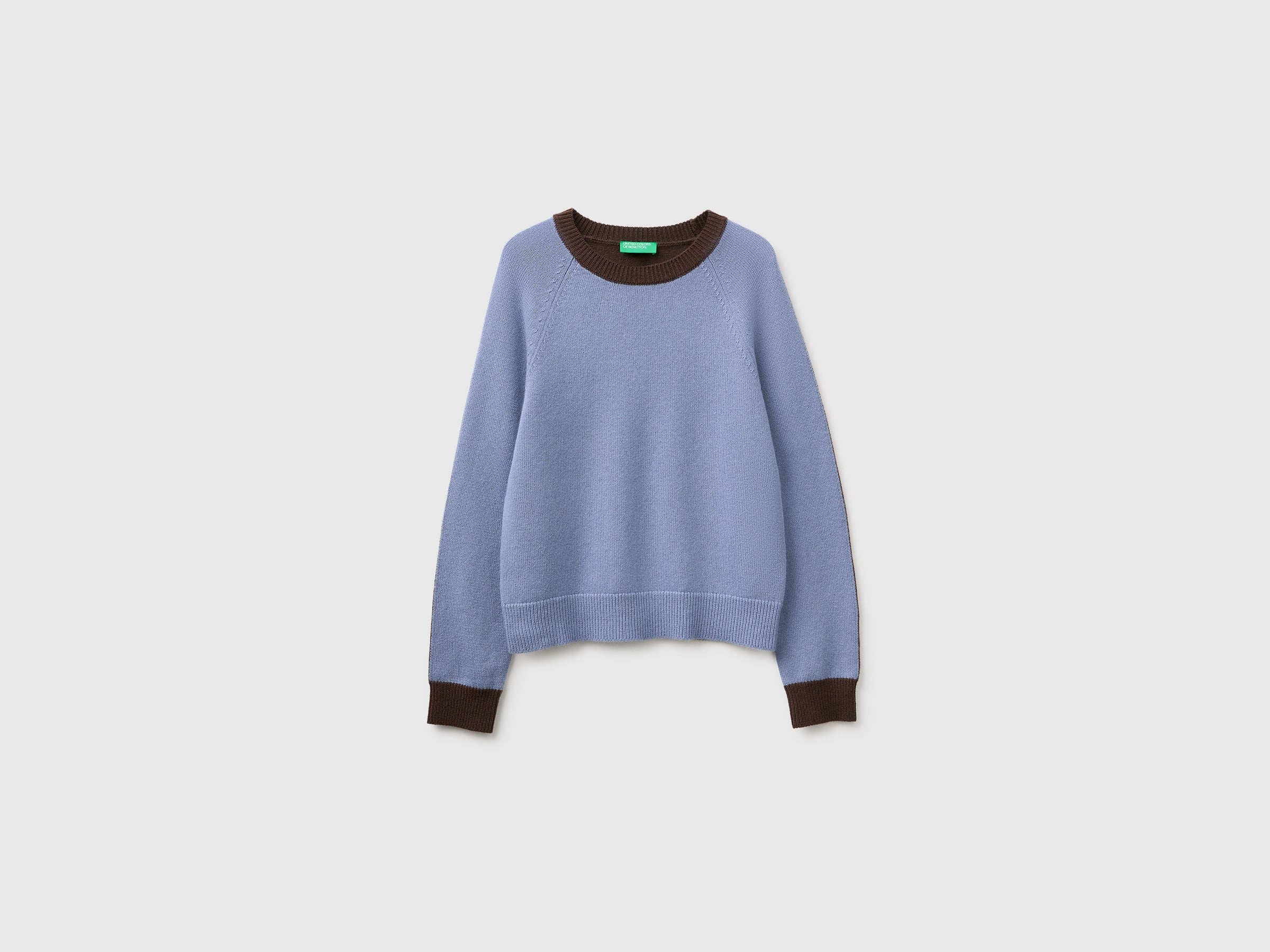 United Colors of Benetton Maglione lana color block girocollo