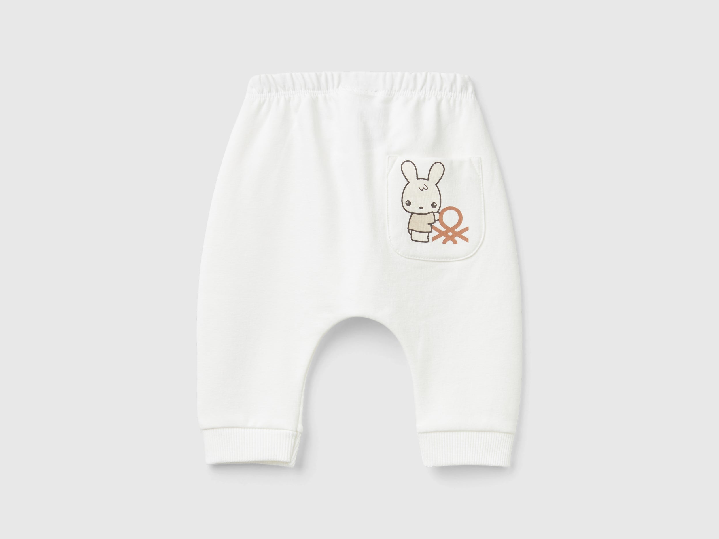 Benetton Sweatshirts Pantaloni Tuta Felpa Cotone Tasca
