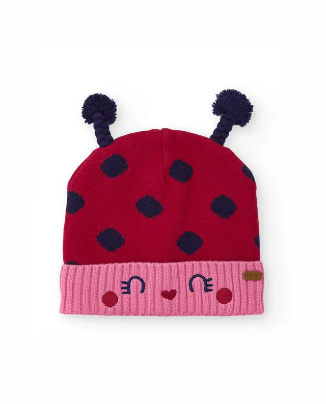 TucTuc Accessori berretto bambina pois rosso 52 tricot