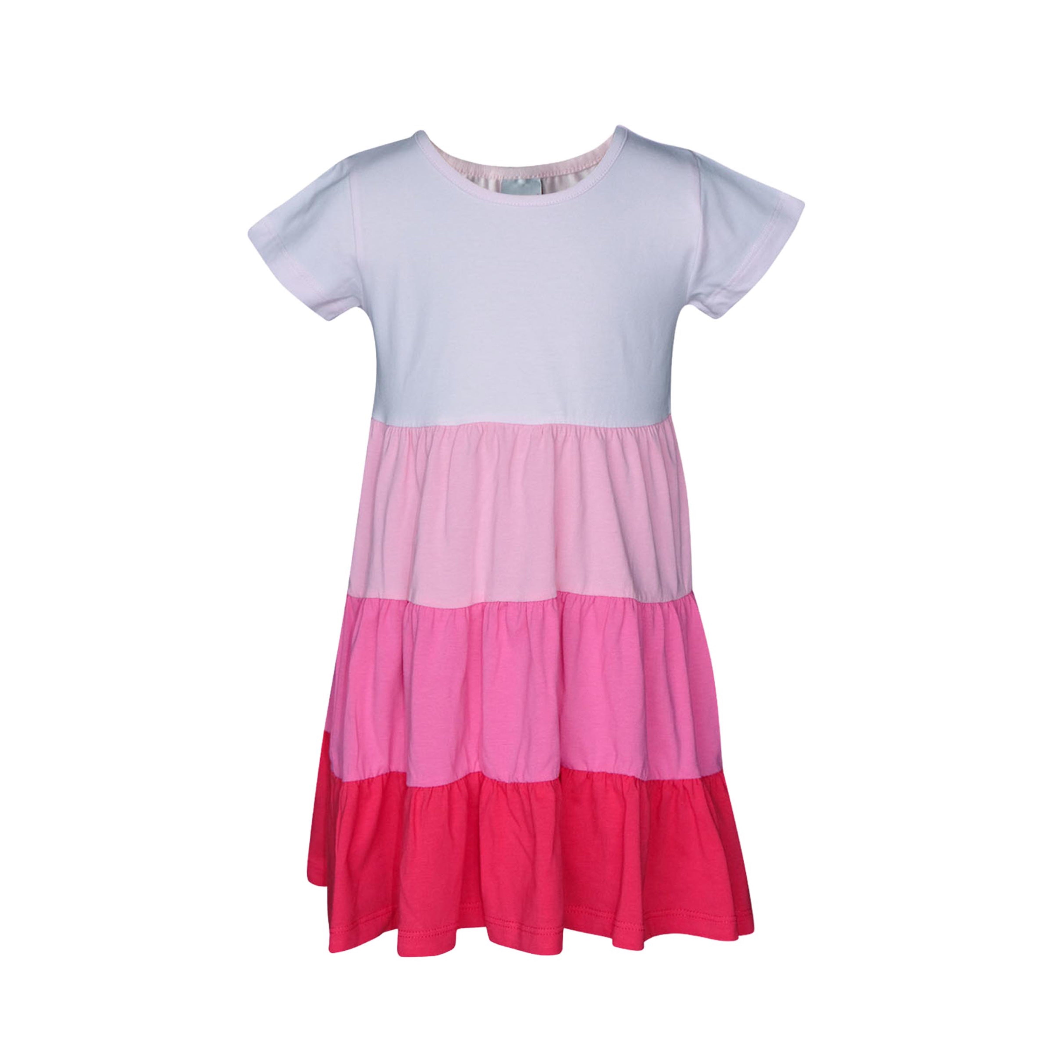 Kocarcia Lovetti Tricolore Rosa abito cotone 1 anno 86cm