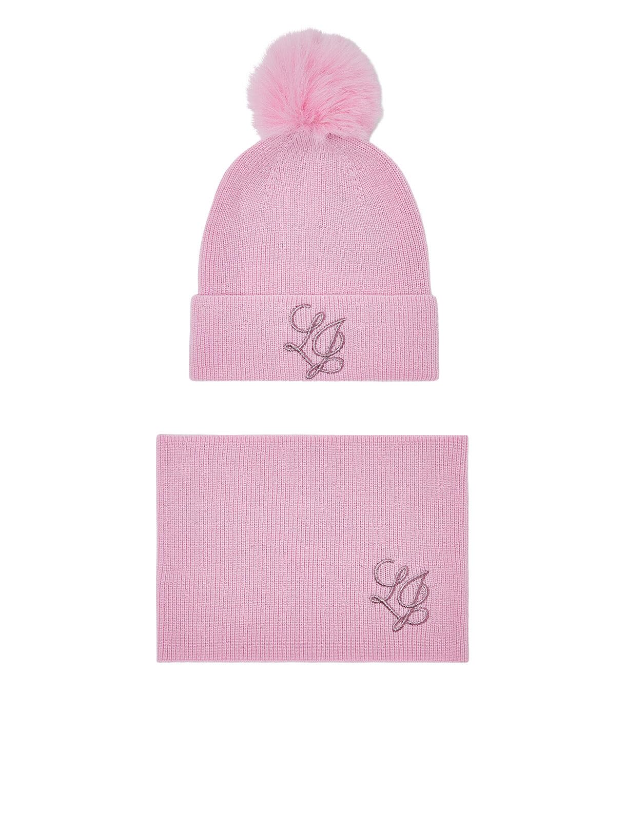 Liu Jo Set Berretto e Collo Maglia L pompon logo
