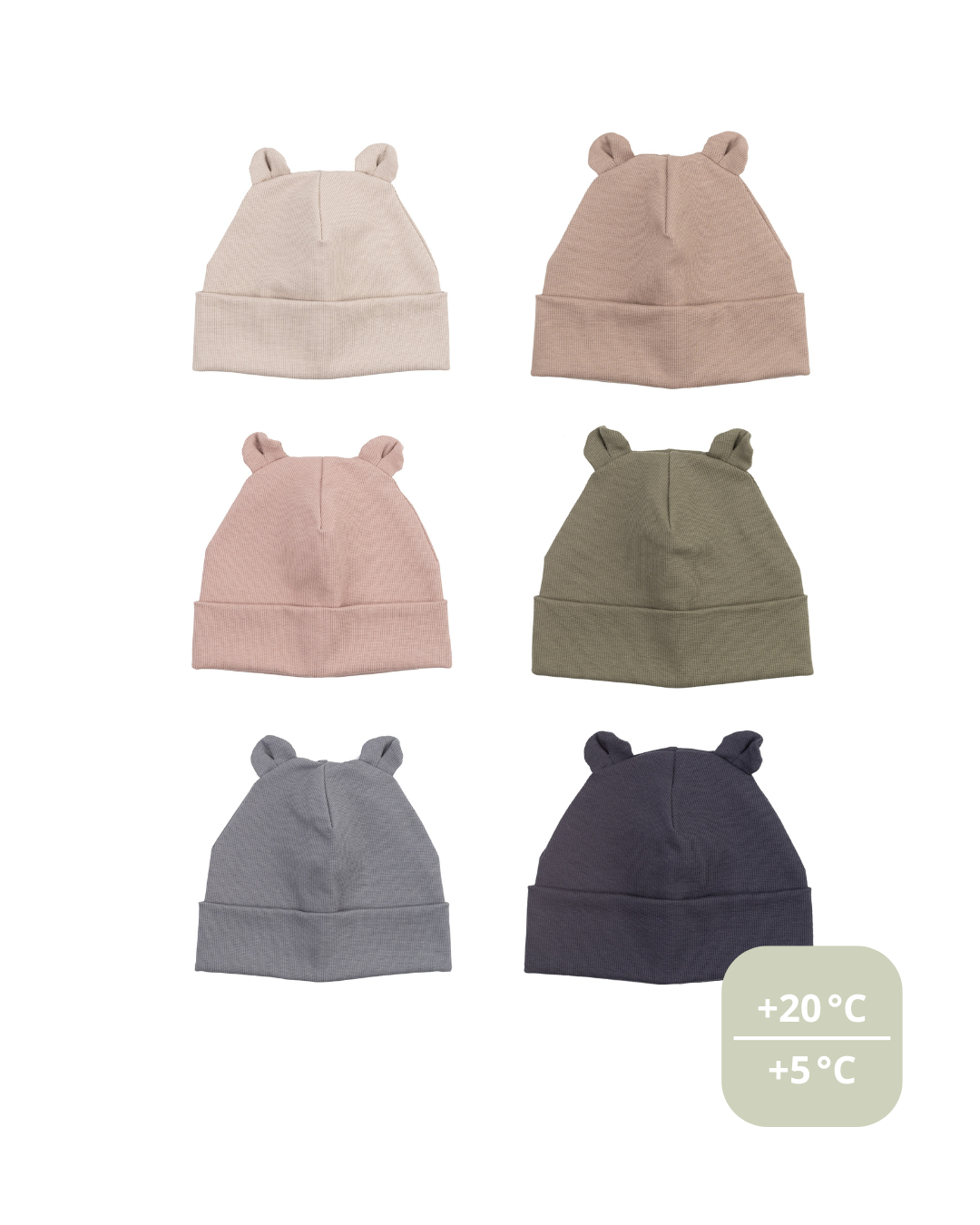 Woolly Organic Beanie Teddy Ears GOTS AW26 berretto cotone