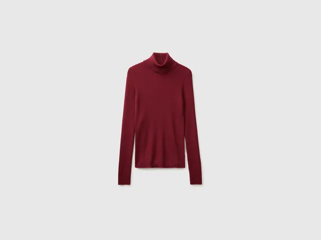 United Colors of Benetton Sweaters Dolcevita Seta Lana Coste XS