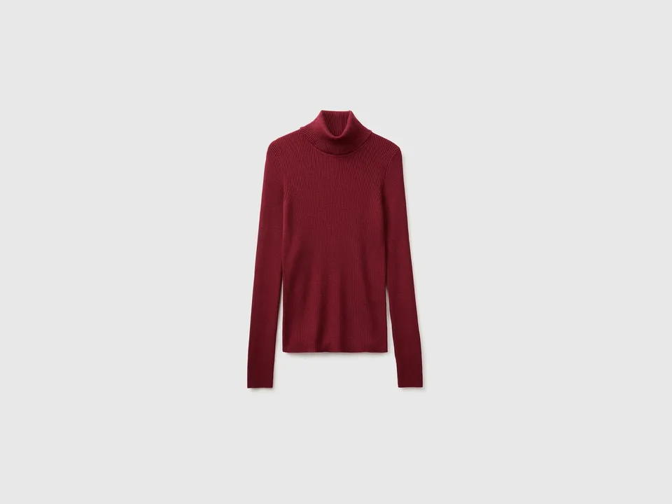 United Colors of Benetton Sweaters Dolcevita Seta Lana Coste XS