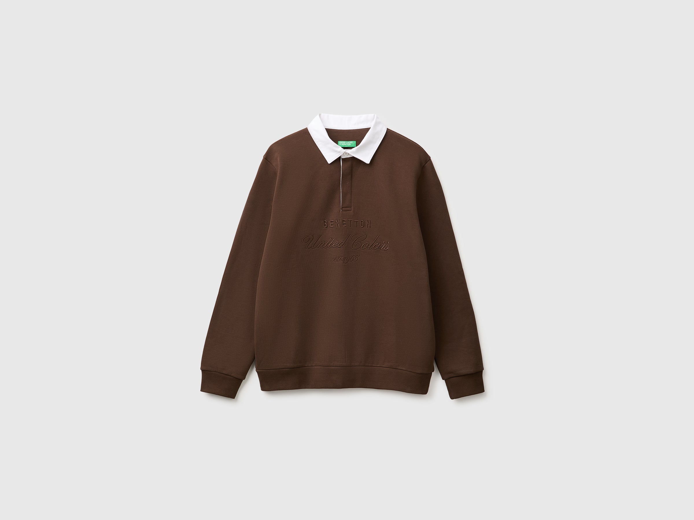 United Colors of Benetton Felpa Polo Cotone Ricamata Logo