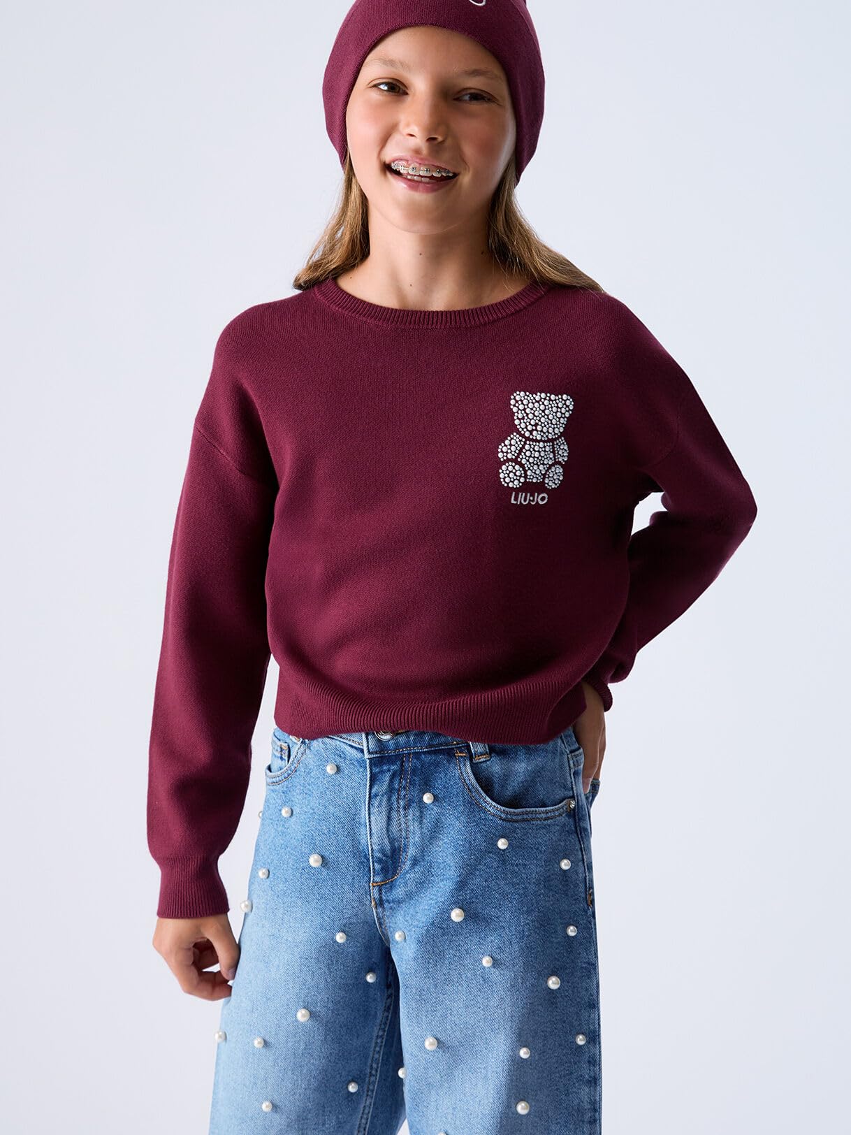 Liu Jo Maglie Maglia Ricamo Gioiello L maniche lunghe