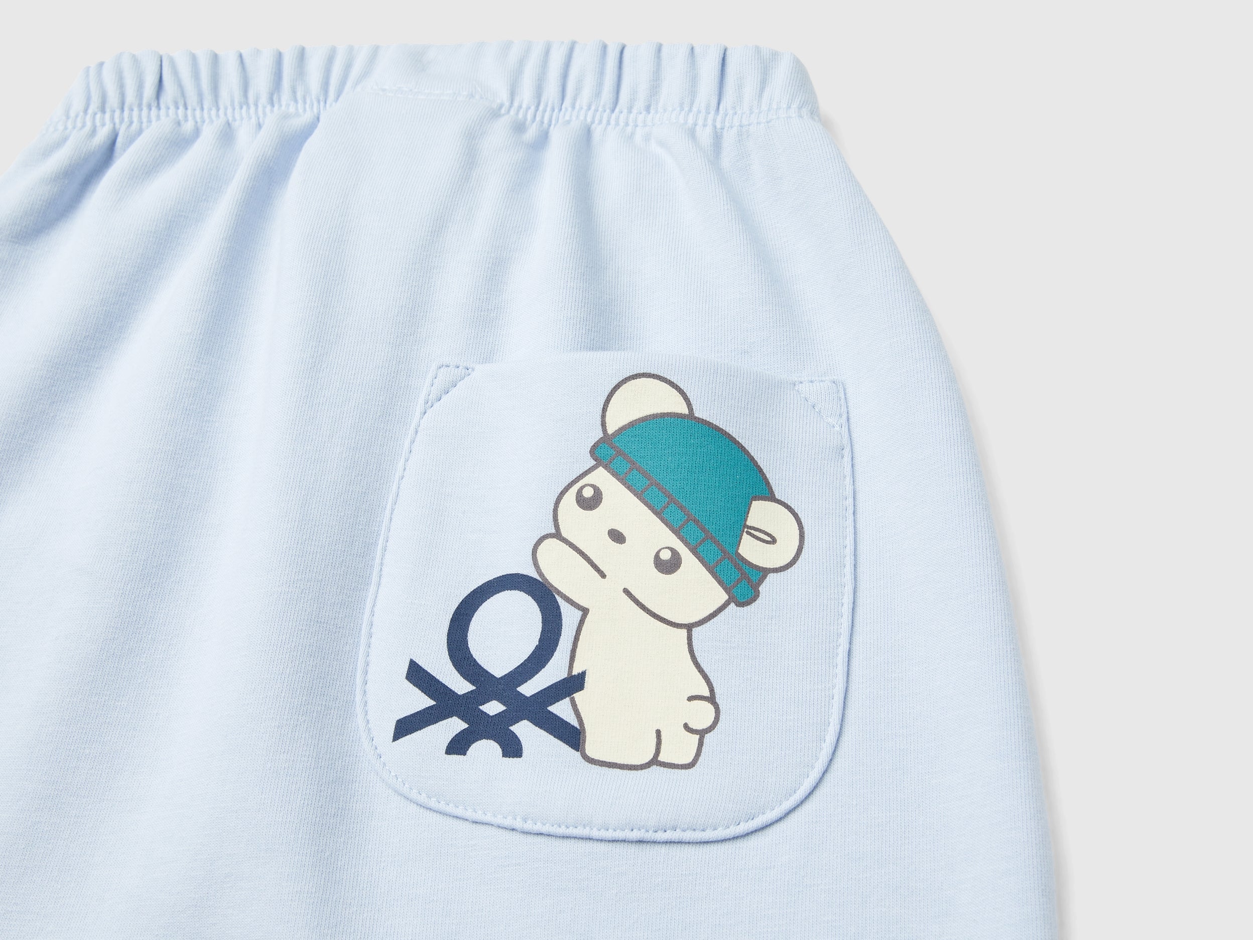 United Colors of Benetton Pantaloni Tuta Neonato Cotone Tasca Caldi