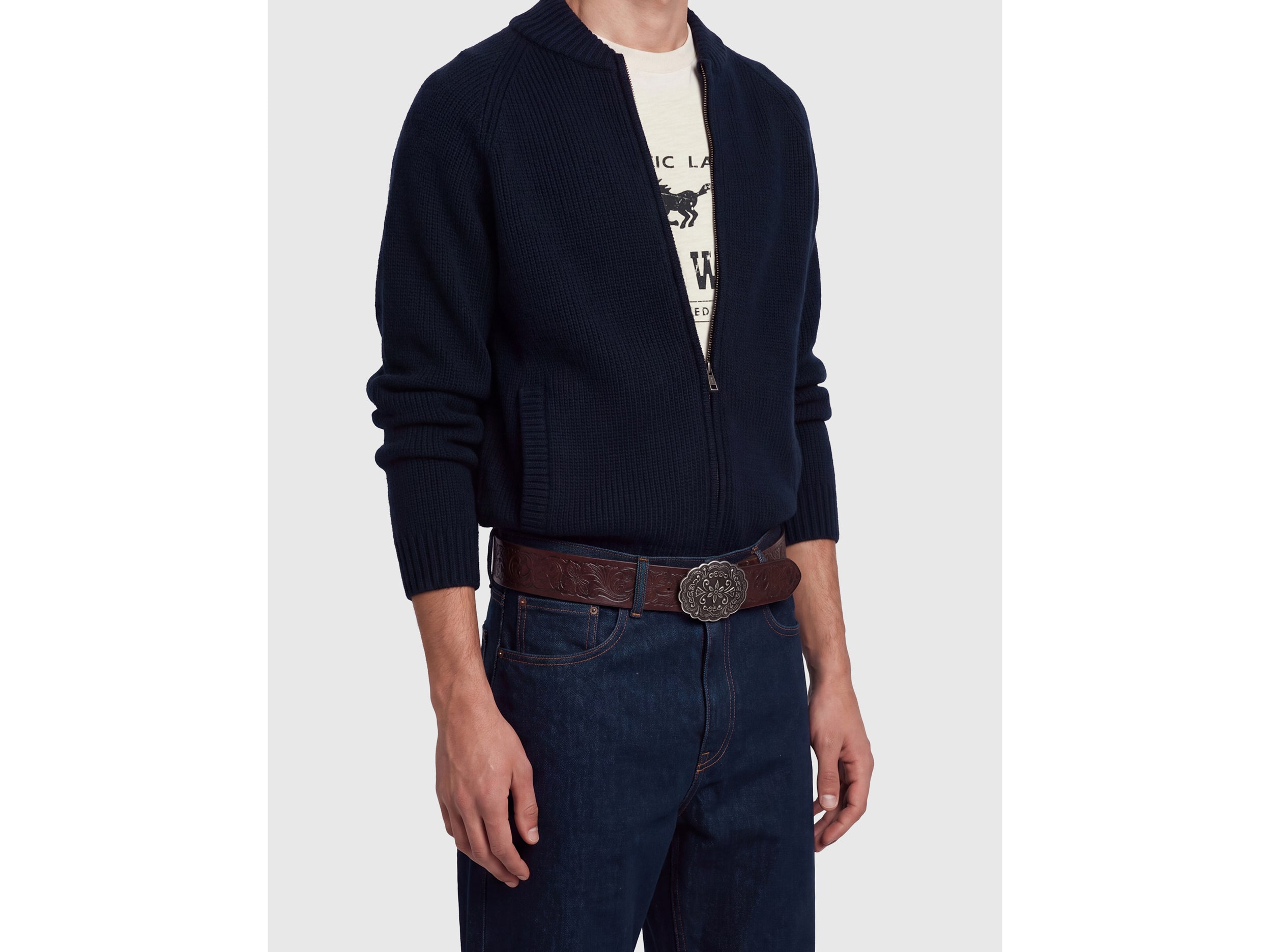 United Colors of Benetton Jean's West Cintura Pelle Rodeo