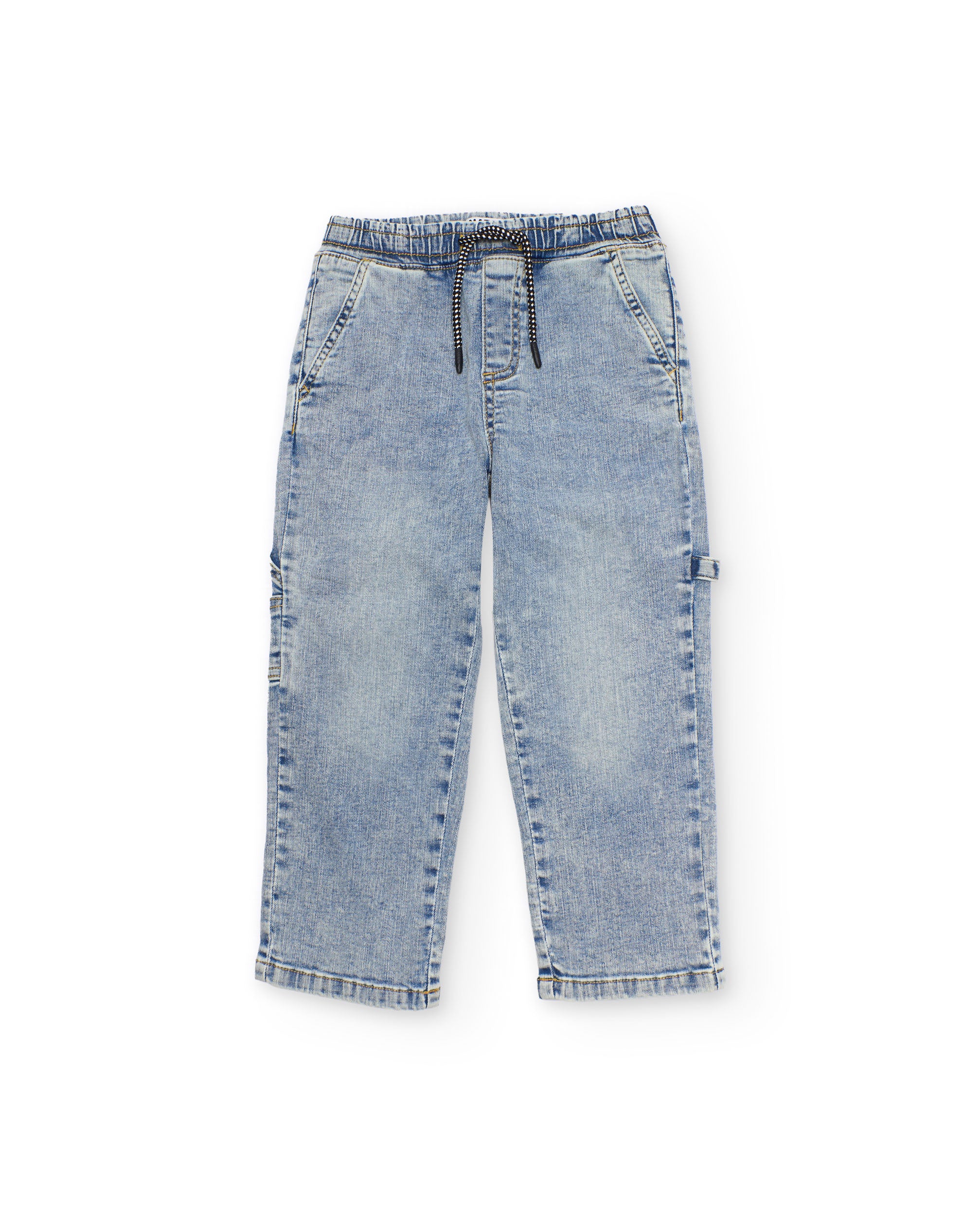 TucTuc Pantaloni Jeans Bambino Denim Blu Coulisse Taglio Dritto