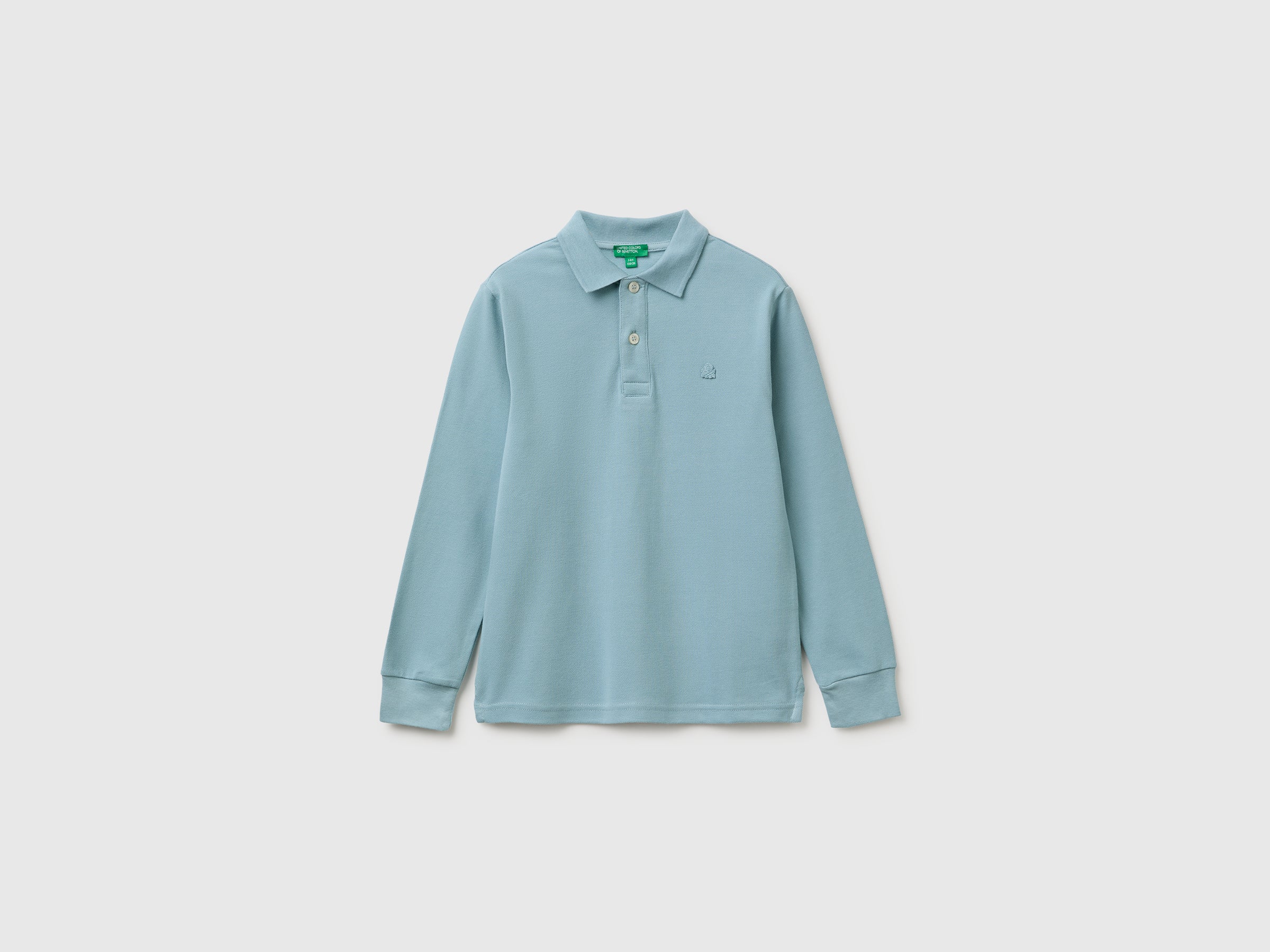 United Colors of Benetton polo slim cotone bio maniche lunghe