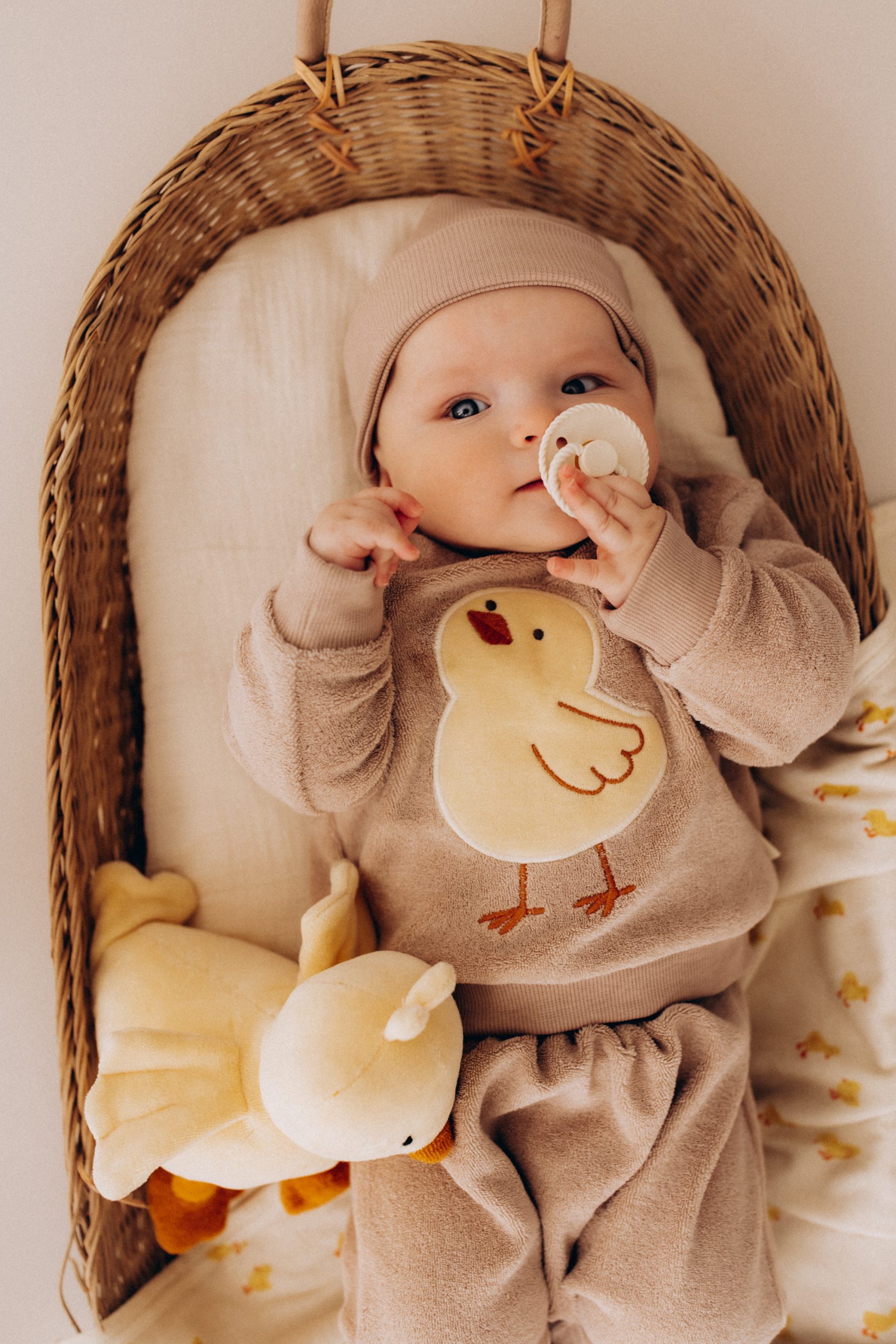 Woolly Organic Baby cuffia costina cotone bio neonato GOTS