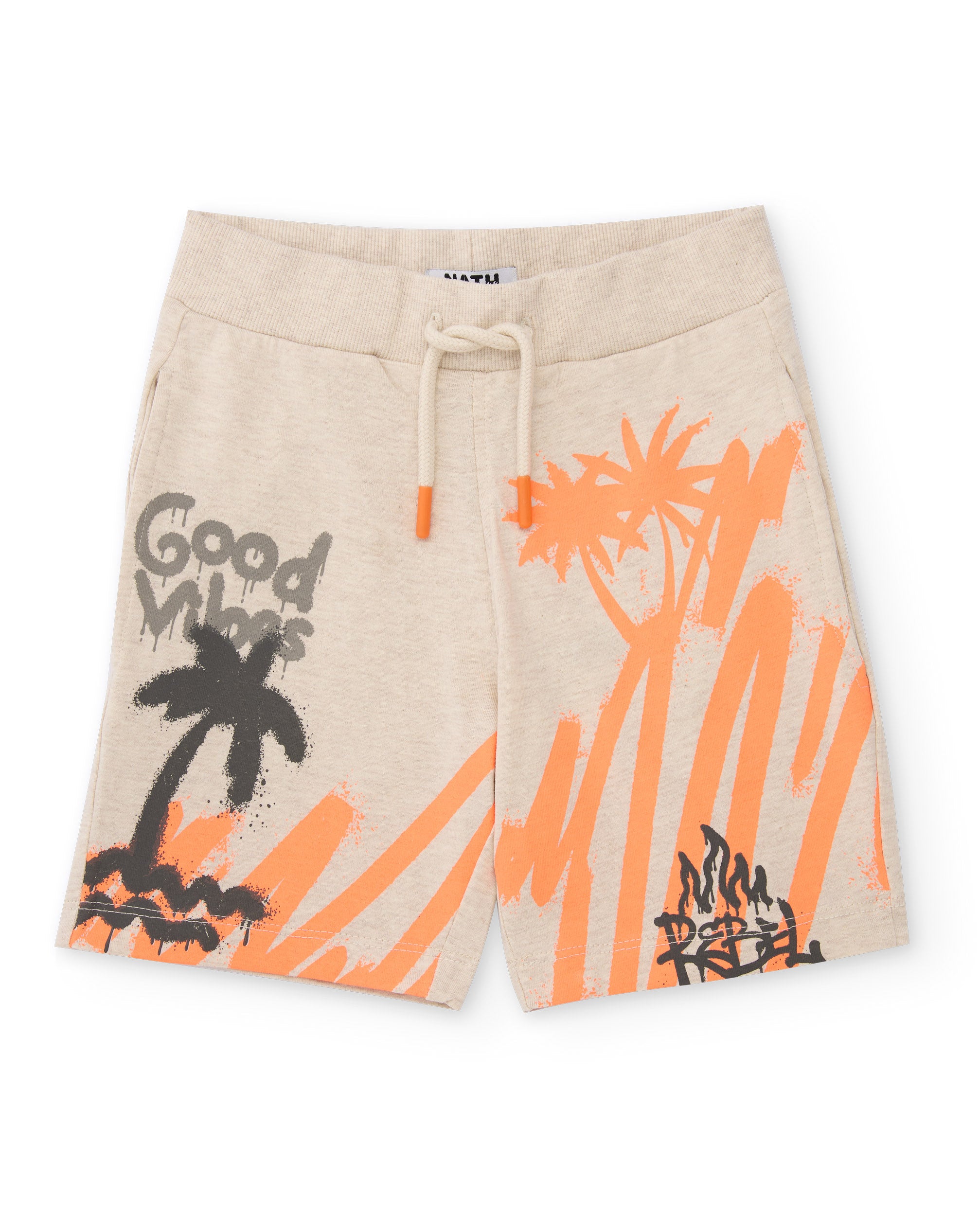 TucTuc Bermuda Maglia Graffiti Beige Bambino Cotone