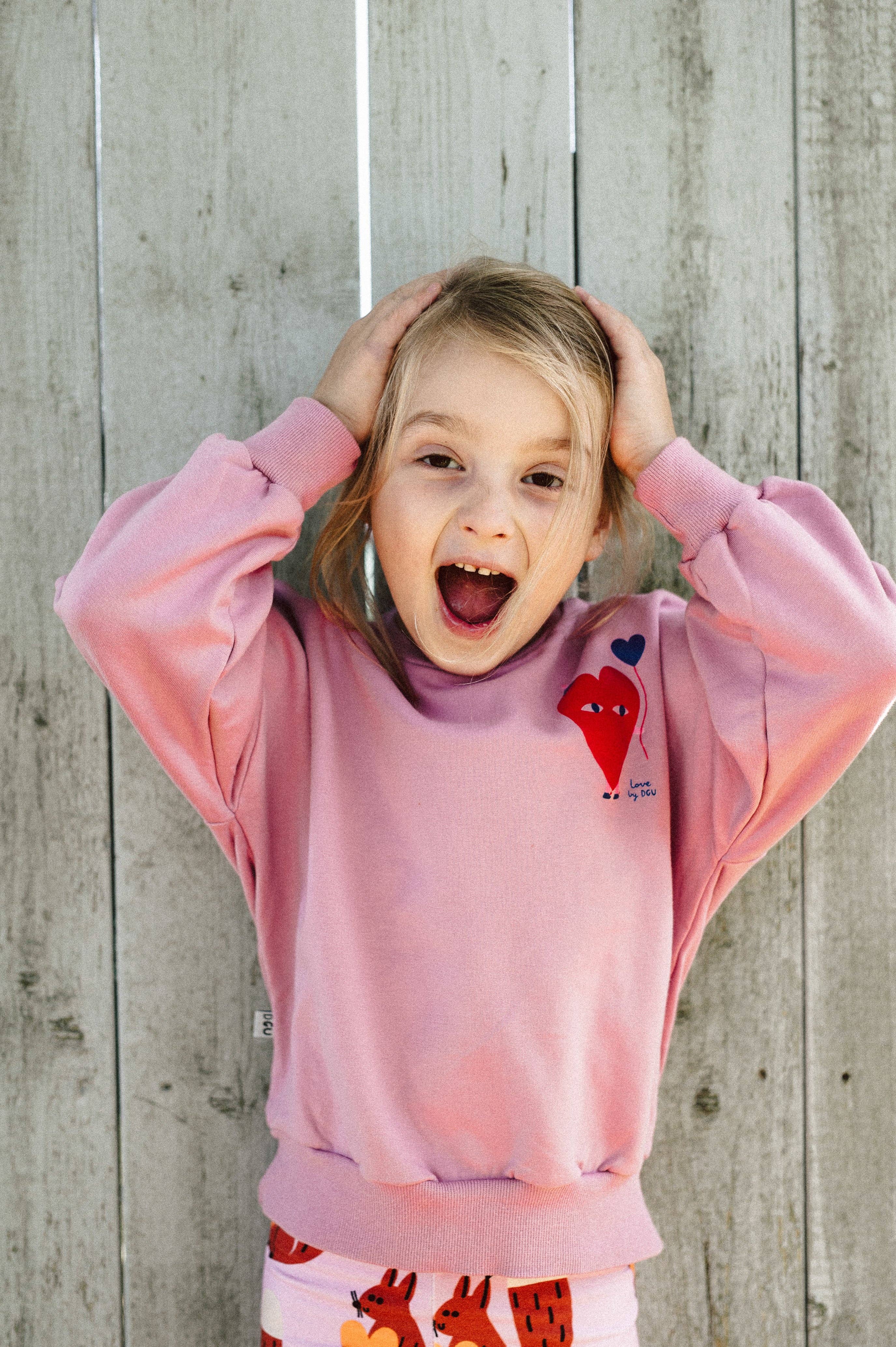 Dont Grow Up Cuore Felpa Rosa cotone 6/7 anni