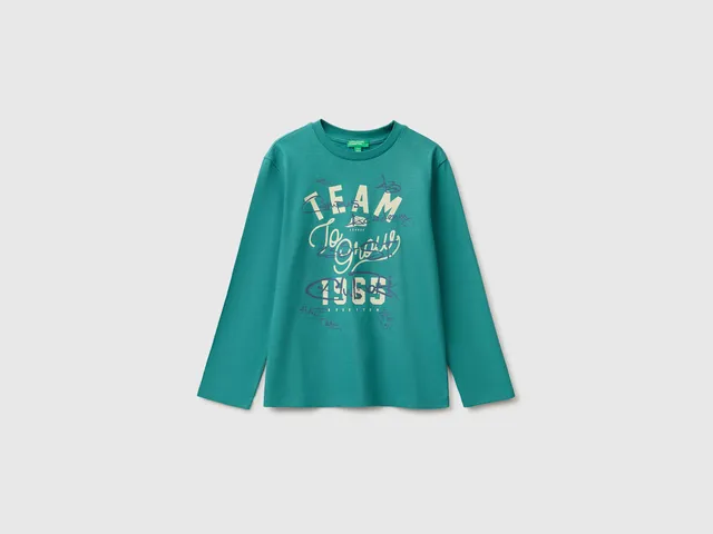 United Colors of Benetton maglietta cotone organico manica lunga M