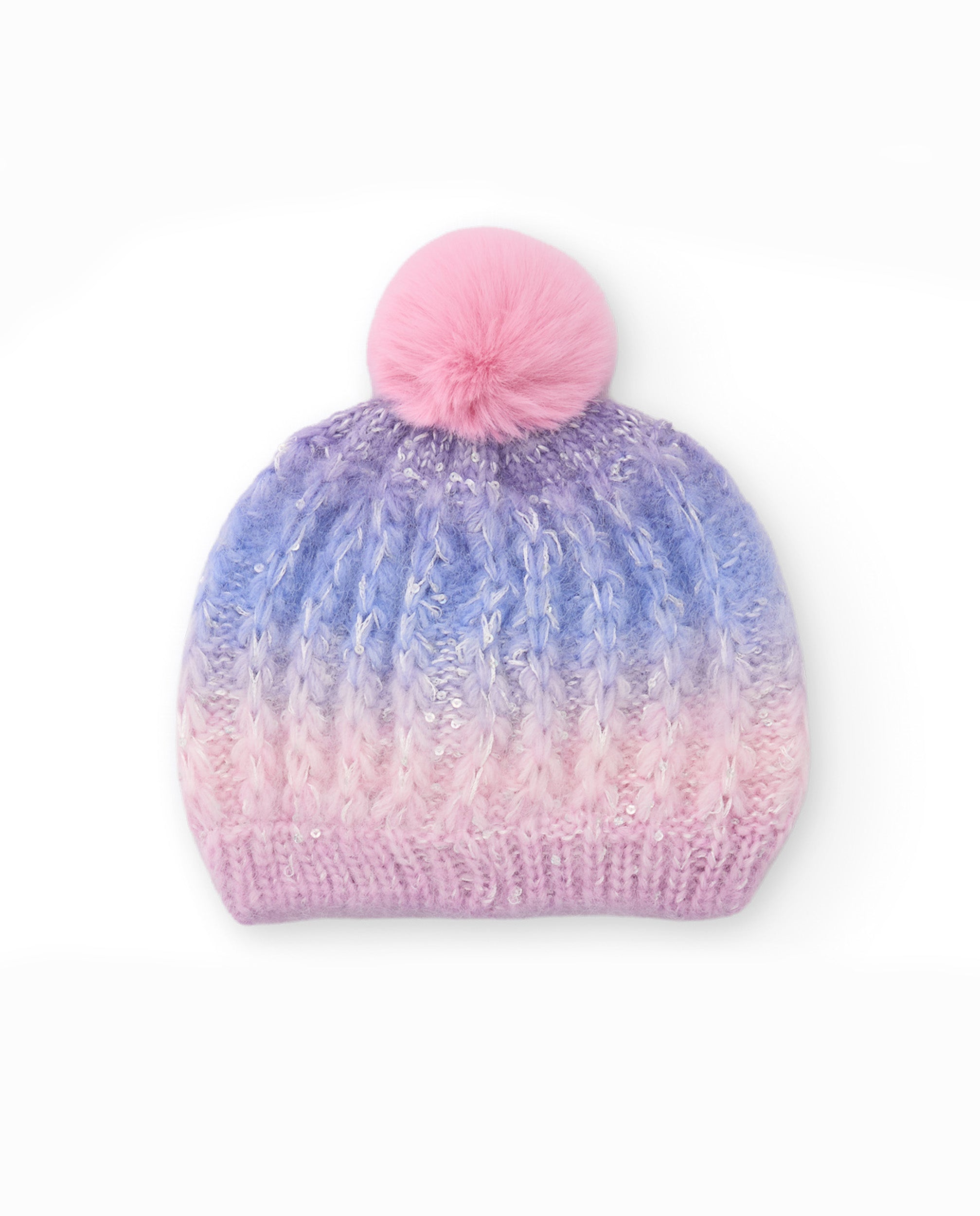 TucTuc Accessori Cappello Maglia Bambina Rosa Pompon