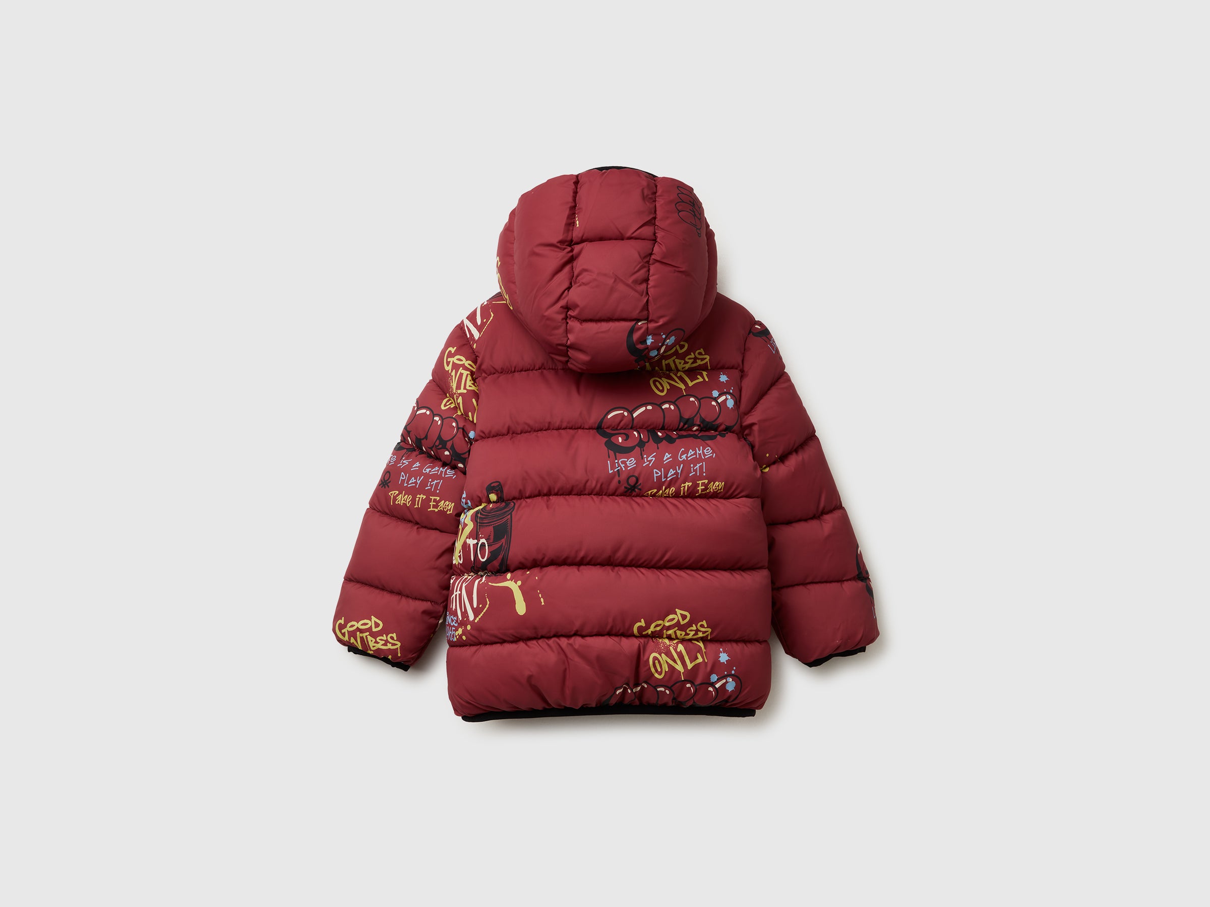 Benetton Giacca Rain Defender fantasia bimbo imbottita