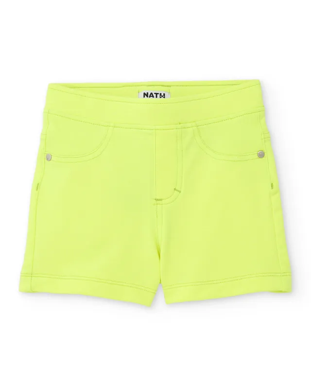 TucTuc Bermuda shorts bambina giallo vita elastica