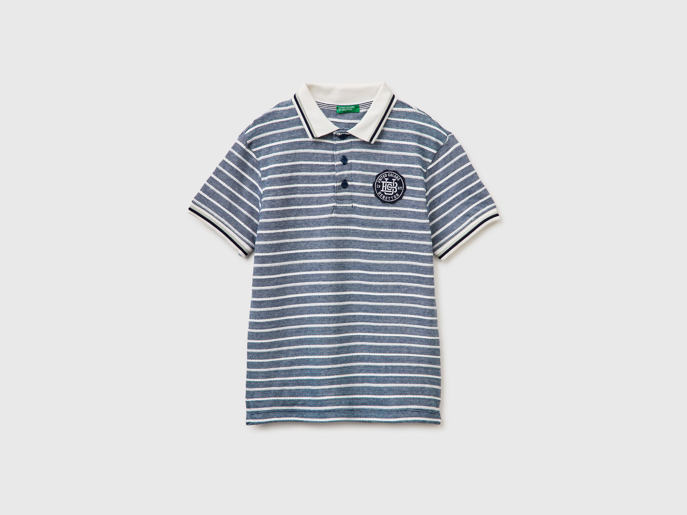 United Colors of Benetton Polo Rig랫폼a Cotone Patch Junior Giorno