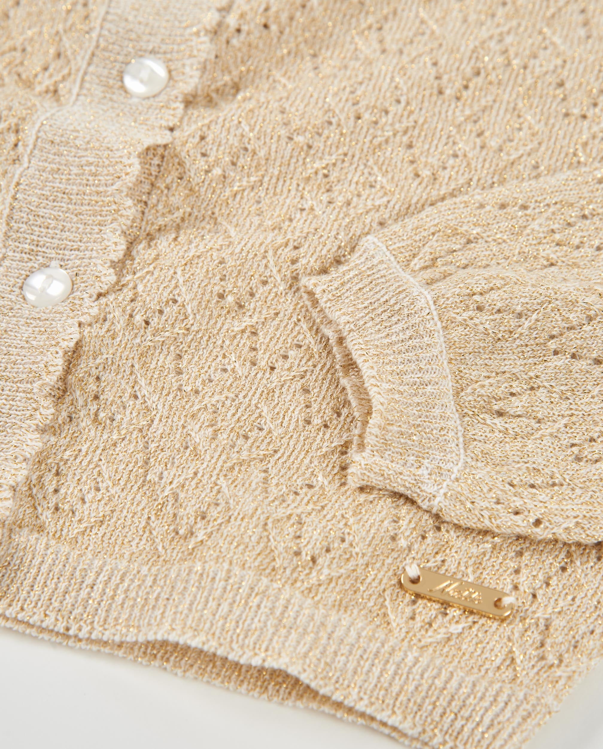 TucTuc Maglioni Cardigan Bambina Beige 4 Anni traforato