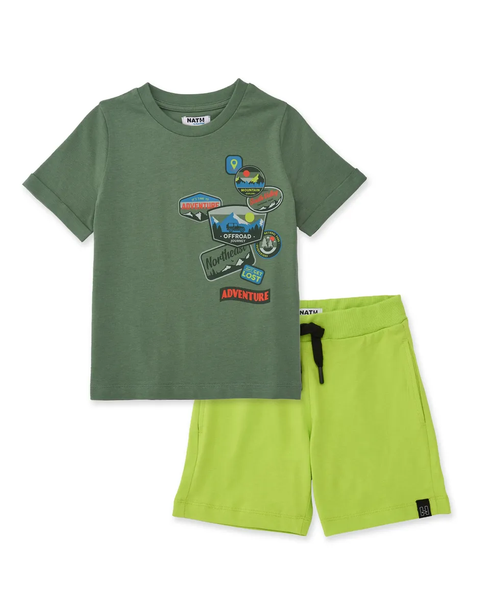 TucTuc Completi bambino esploratore maglia verde 2 pezzi