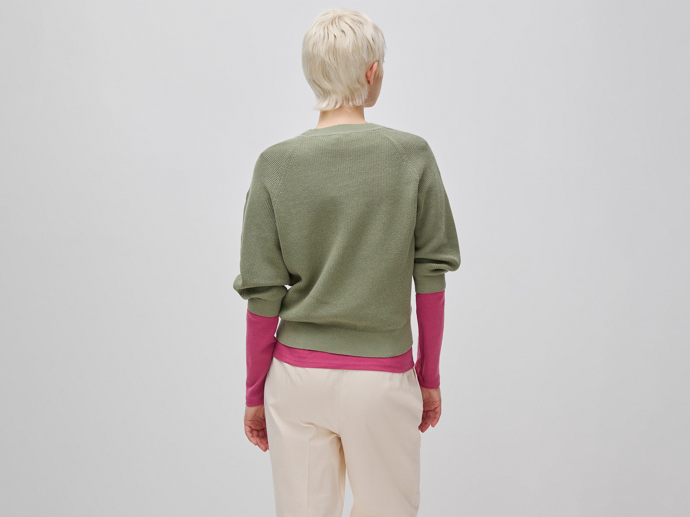 United Colors of Benetton Maglione Cotone Manica a Palloncino S