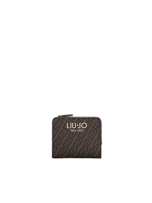 Liu Jo AF6193 E1137 portafoglio similpelle moro nero tinta unita