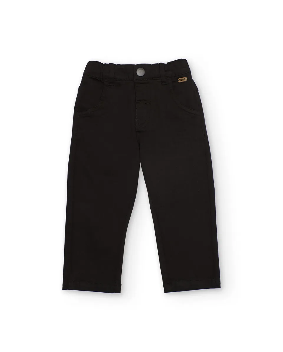 TucTuc Pantaloni bambino nero elastico tasche