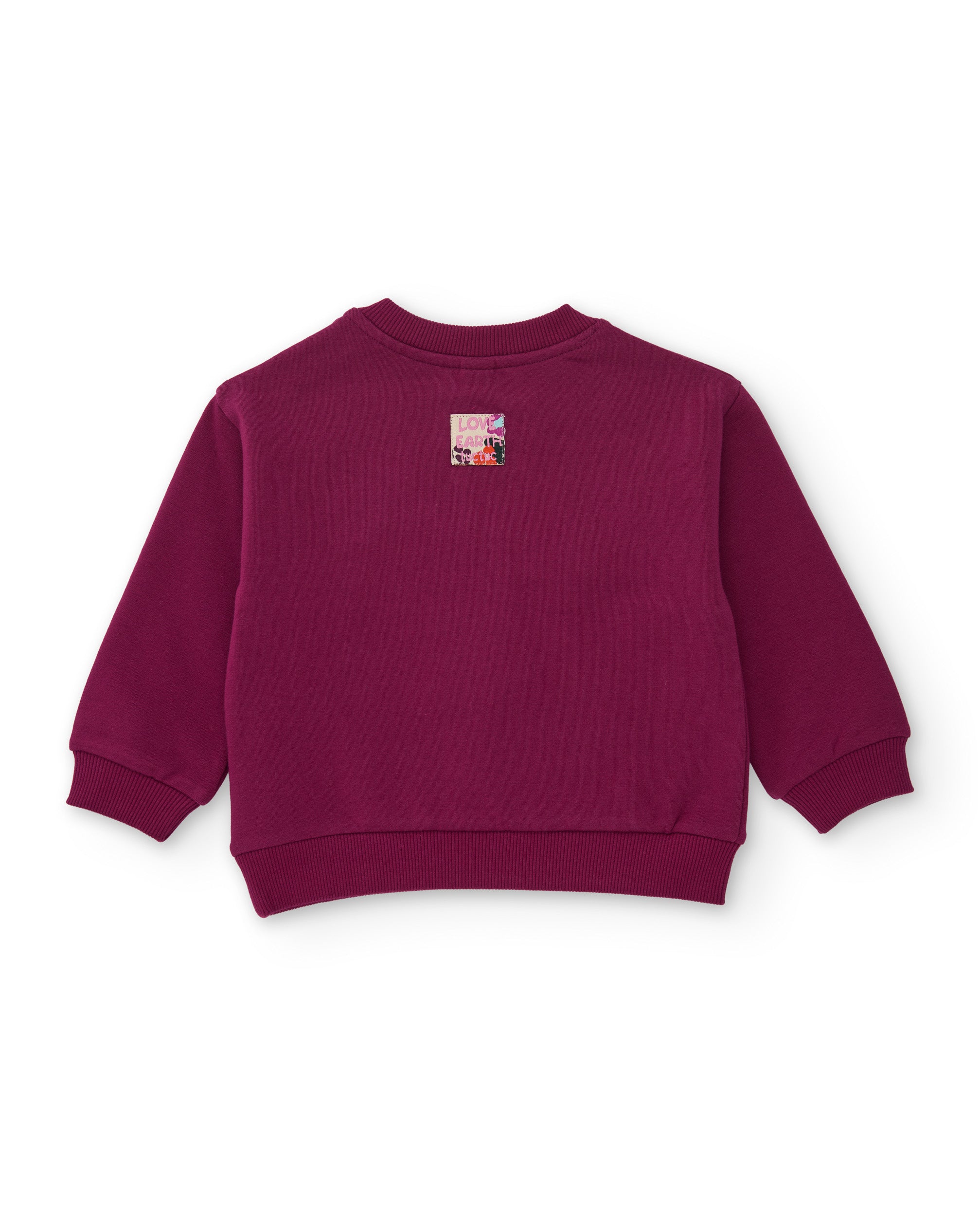 TucTuc Felpe felpa bambina bordeaux senza cappuccio