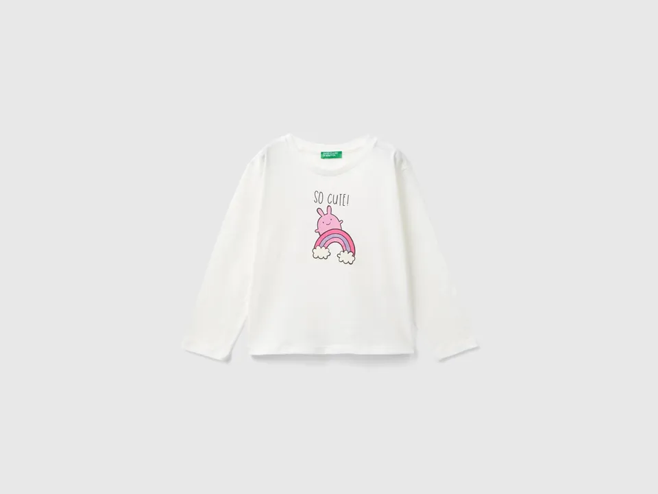 United Colors of Benetton Organic cotton t-shirt maglietta bimba cotone