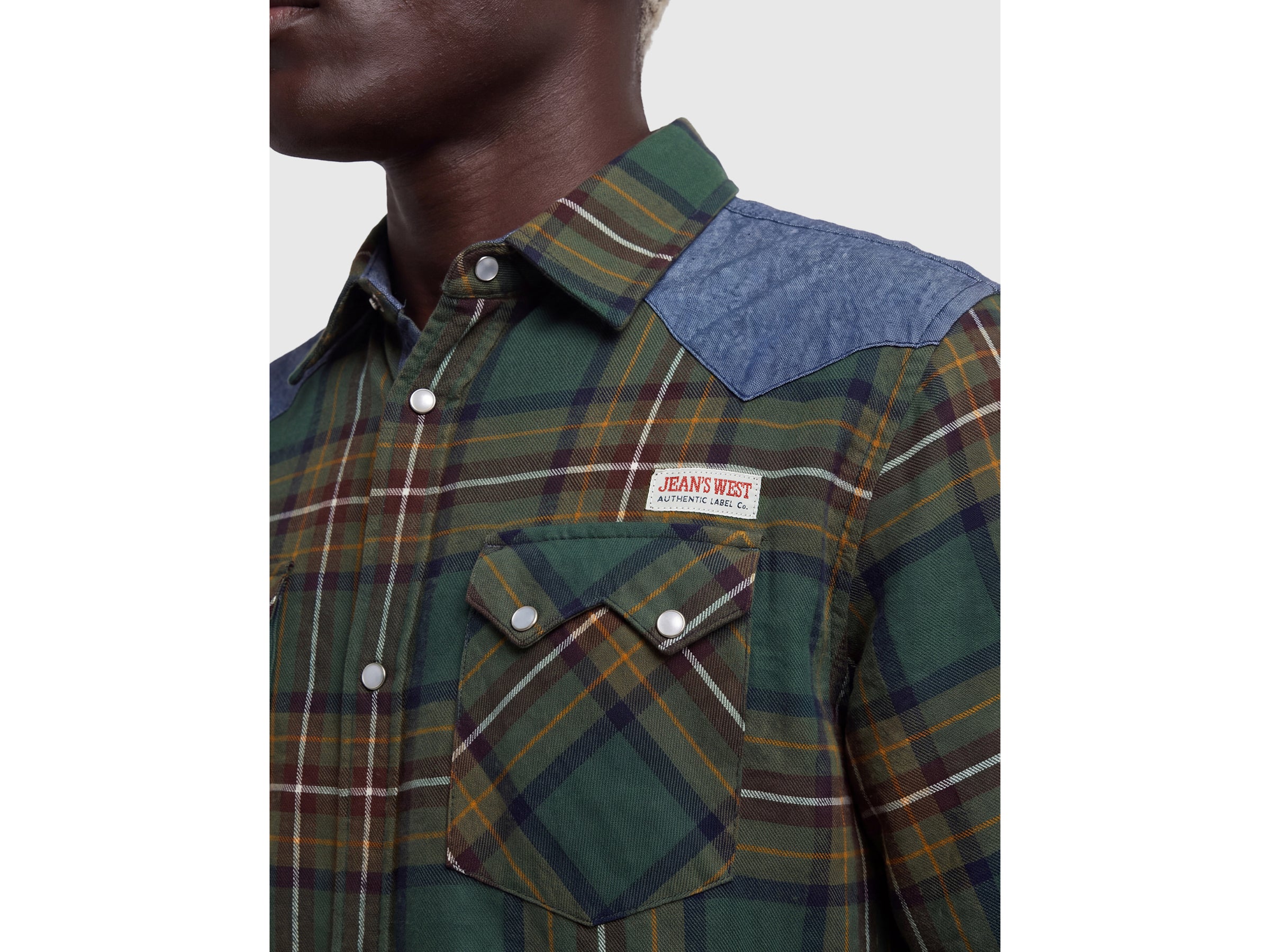Benetton Shirts Camicia Flanella Quadri Western Cotone