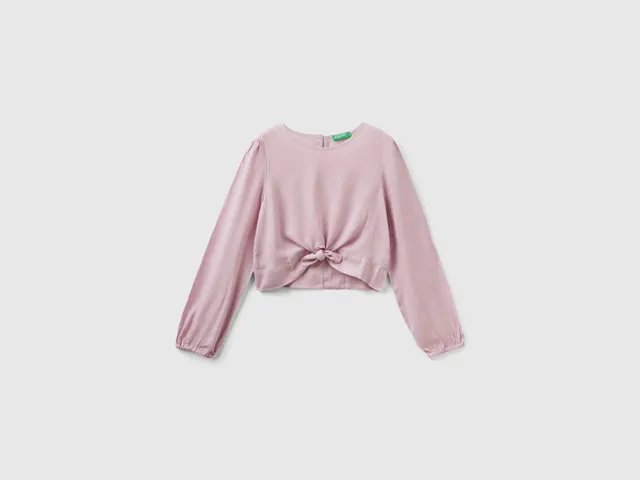 United Colors of Benetton camicetta crop nodo lurex taglia S-XXXL