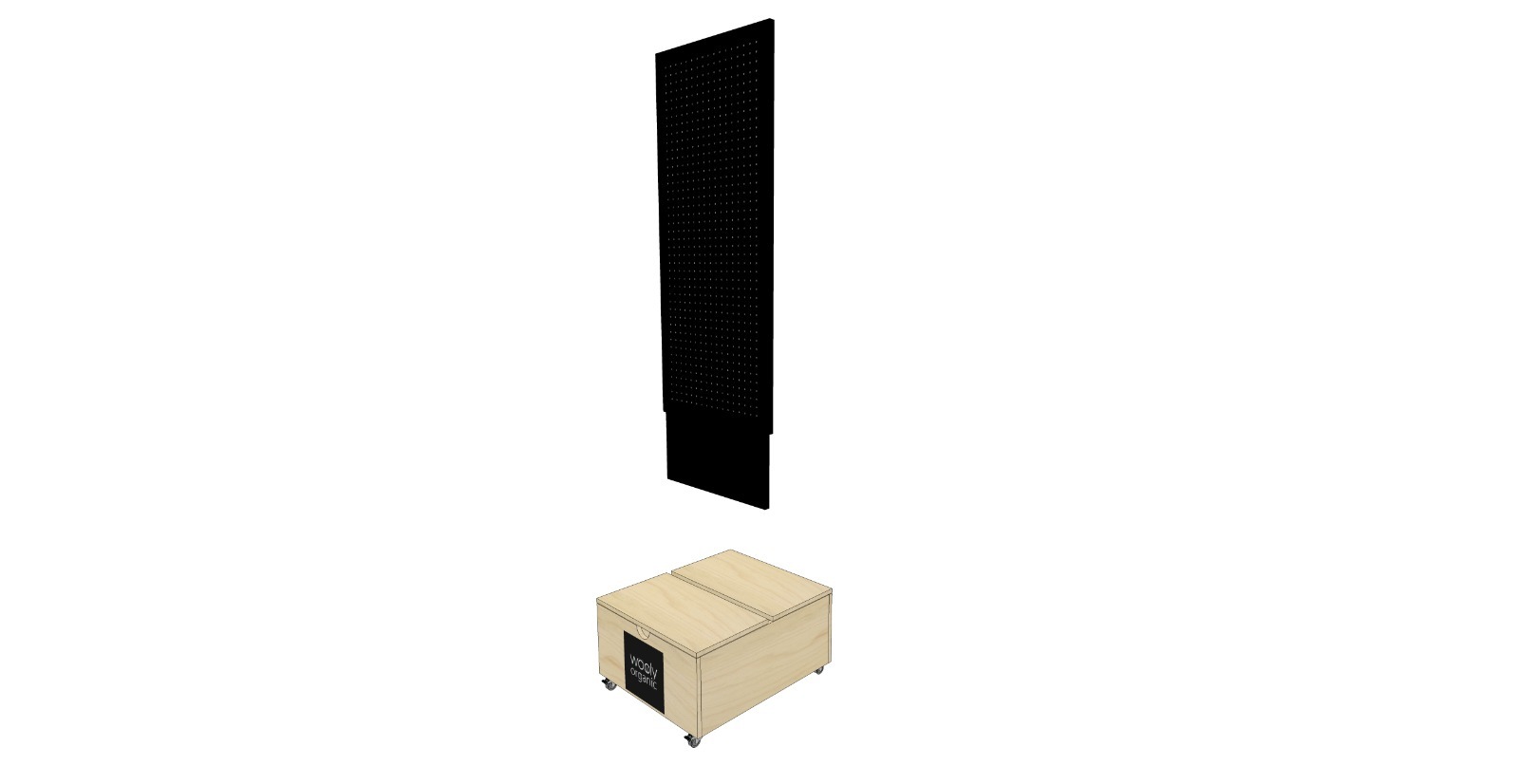 Woolly Organic Wooden Display espositore legno bifacciale